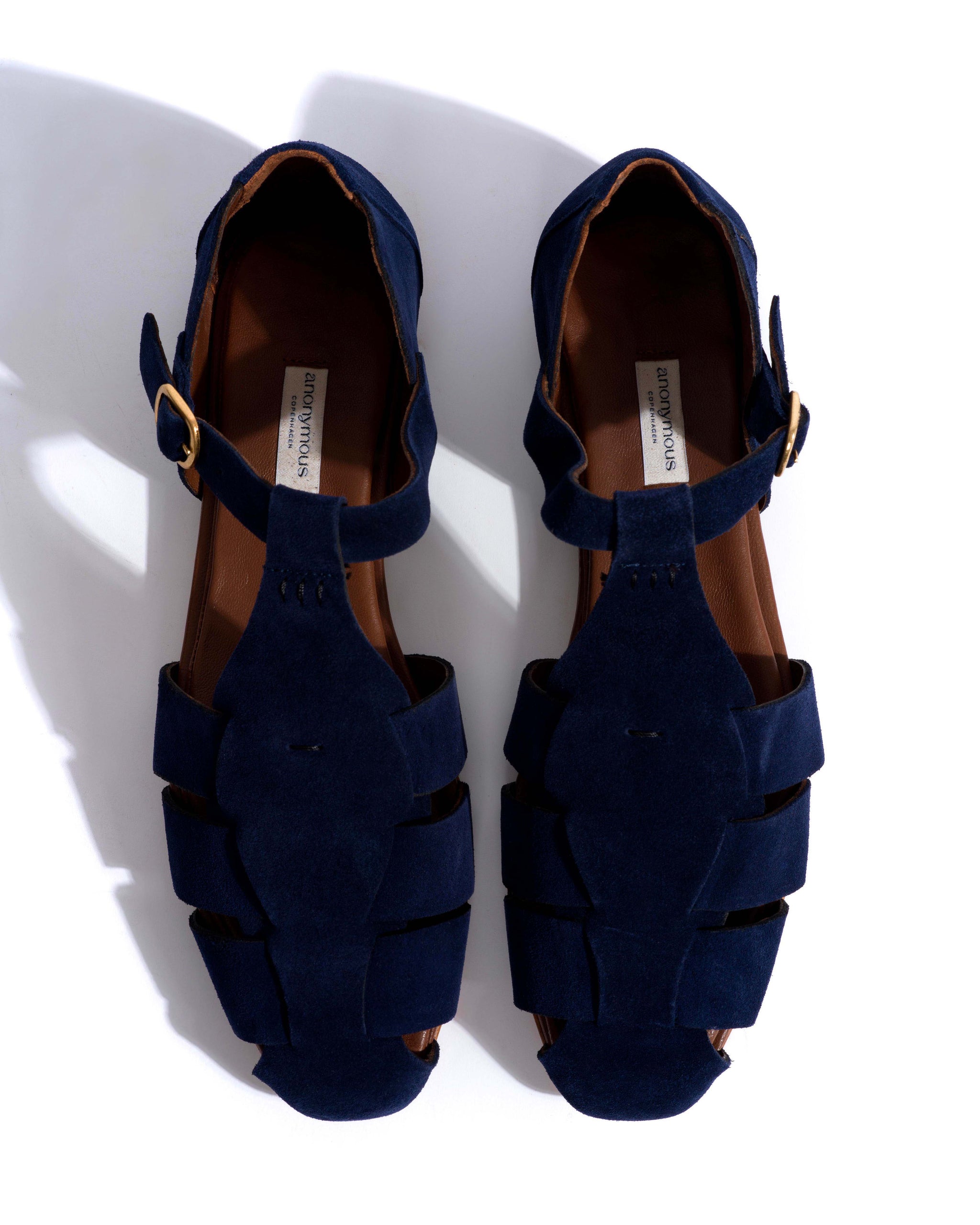 Lain flats Calf suede Ink blue - Anonymous Copenhagen Flat-loafers & ballerinas & pumps