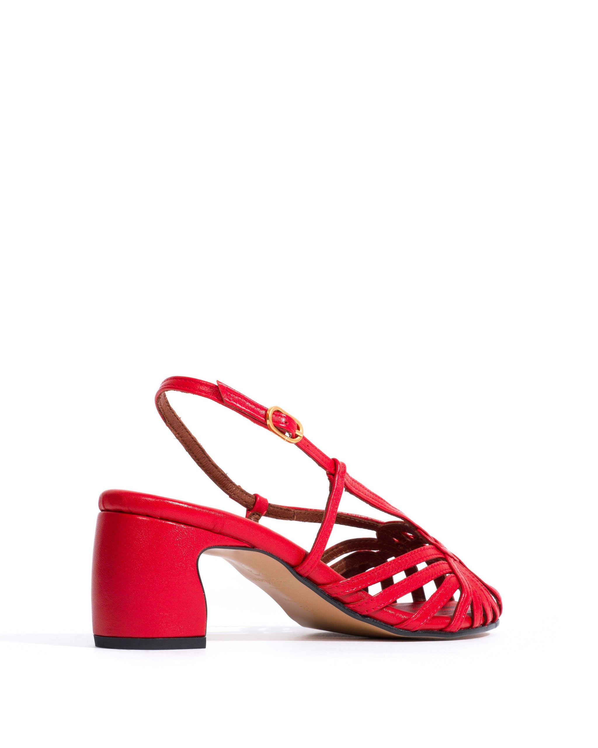 Briddie 50 heart Shiny lamb Ruby red - Anonymous Copenhagen Shoes