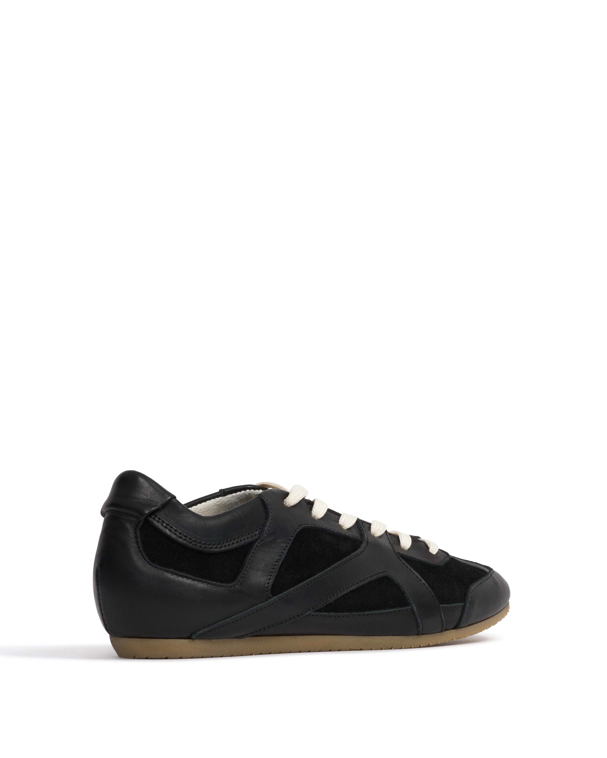 Sneakerina Shiny lamb & suede leather Black - Anonymous Copenhagen Sneakers