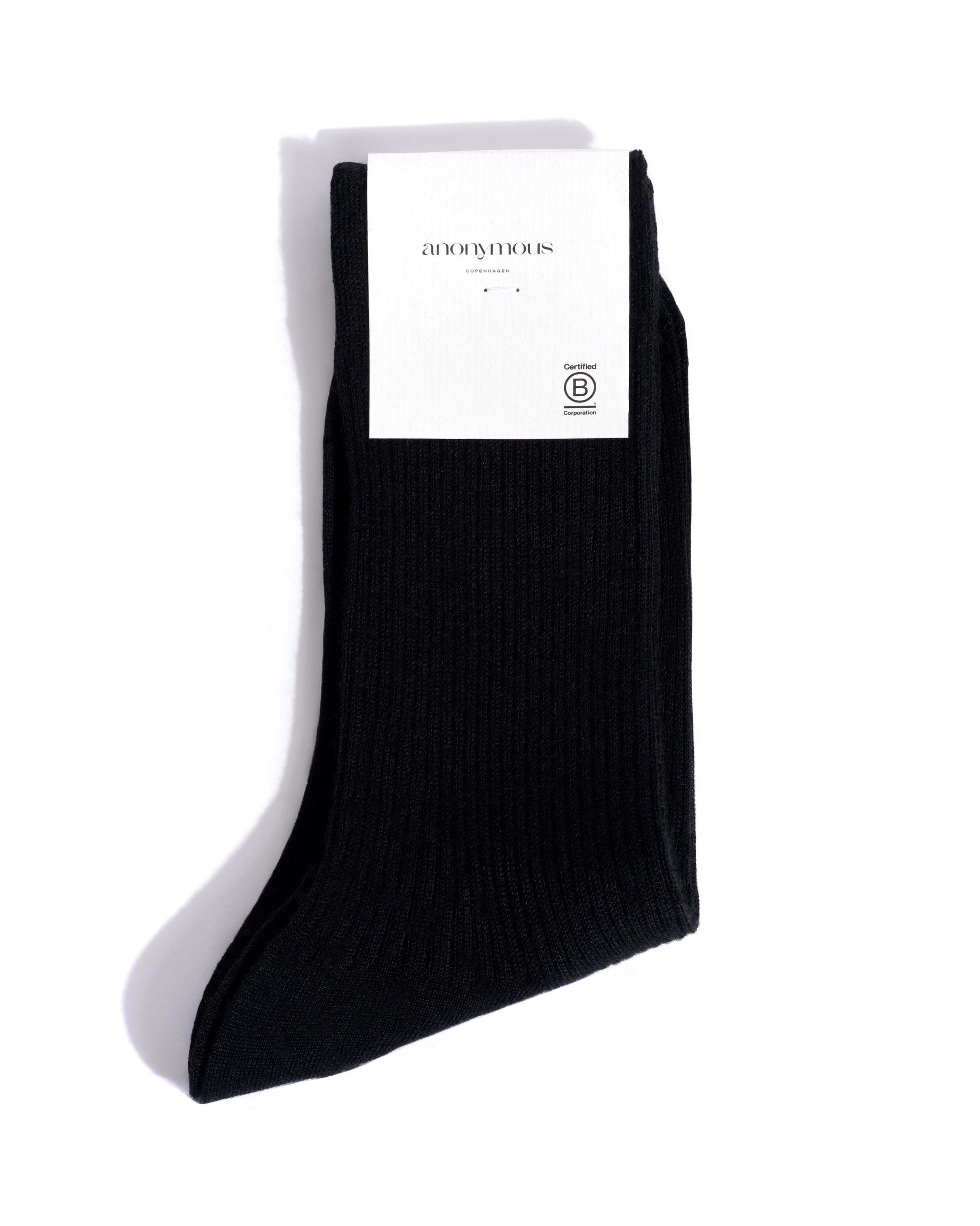 Ines silk cashmere socks 30% silk 70% cashmere Black - Anonymous Copenhagen Socks