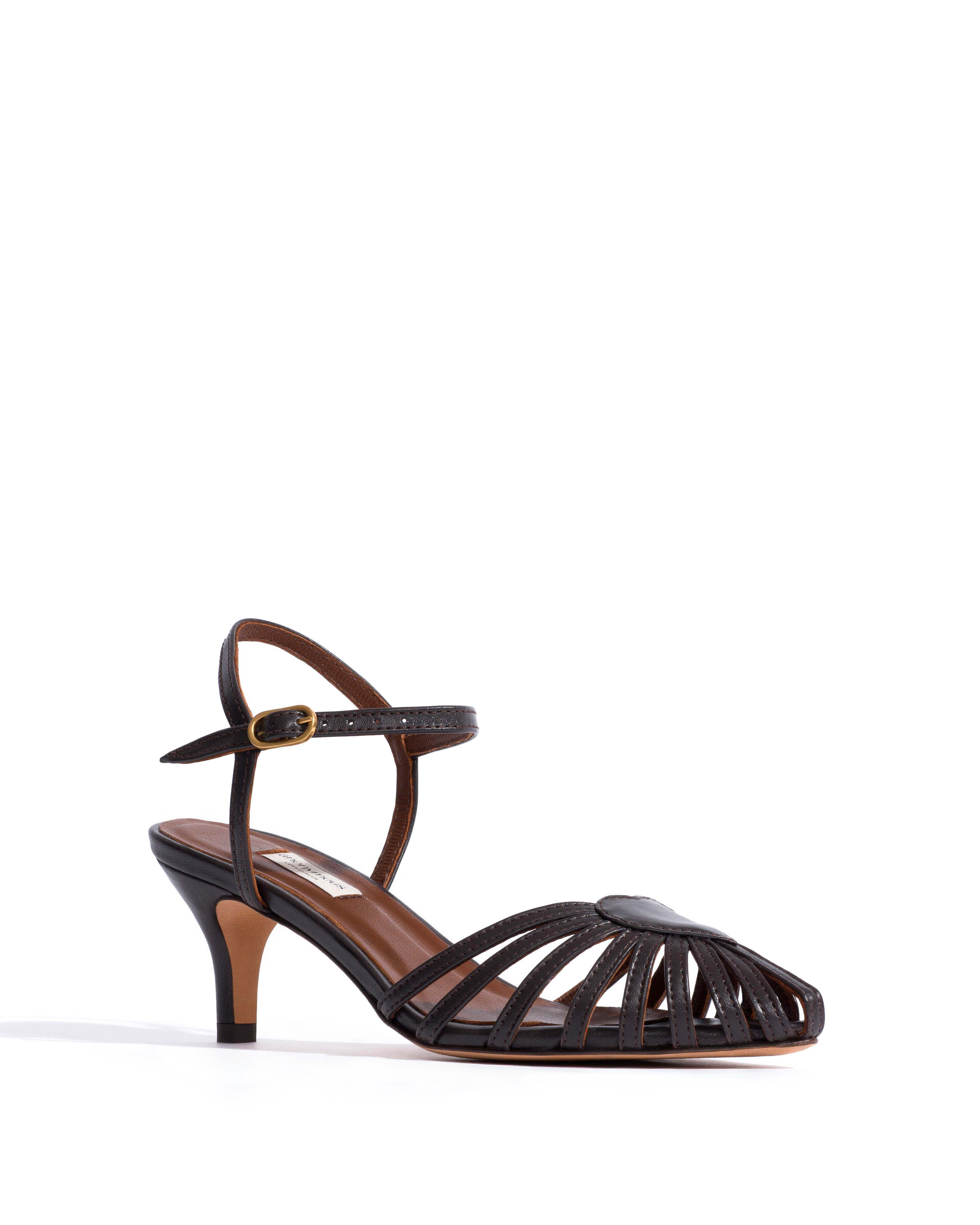 Keesha 55 Shiny lamb Espresso brown