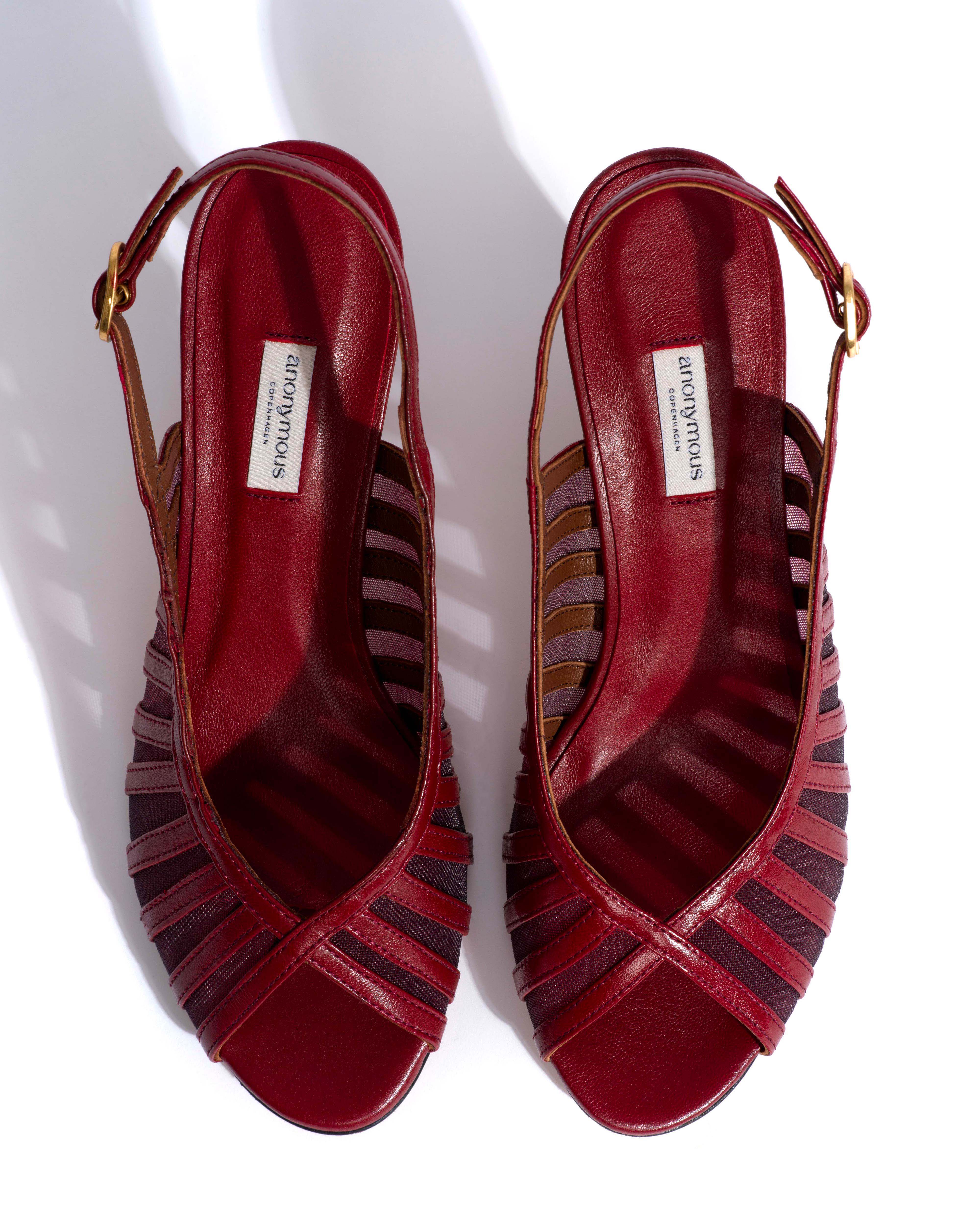 Carminho 75 mesh Shiny lamb & mesh Pomegranate