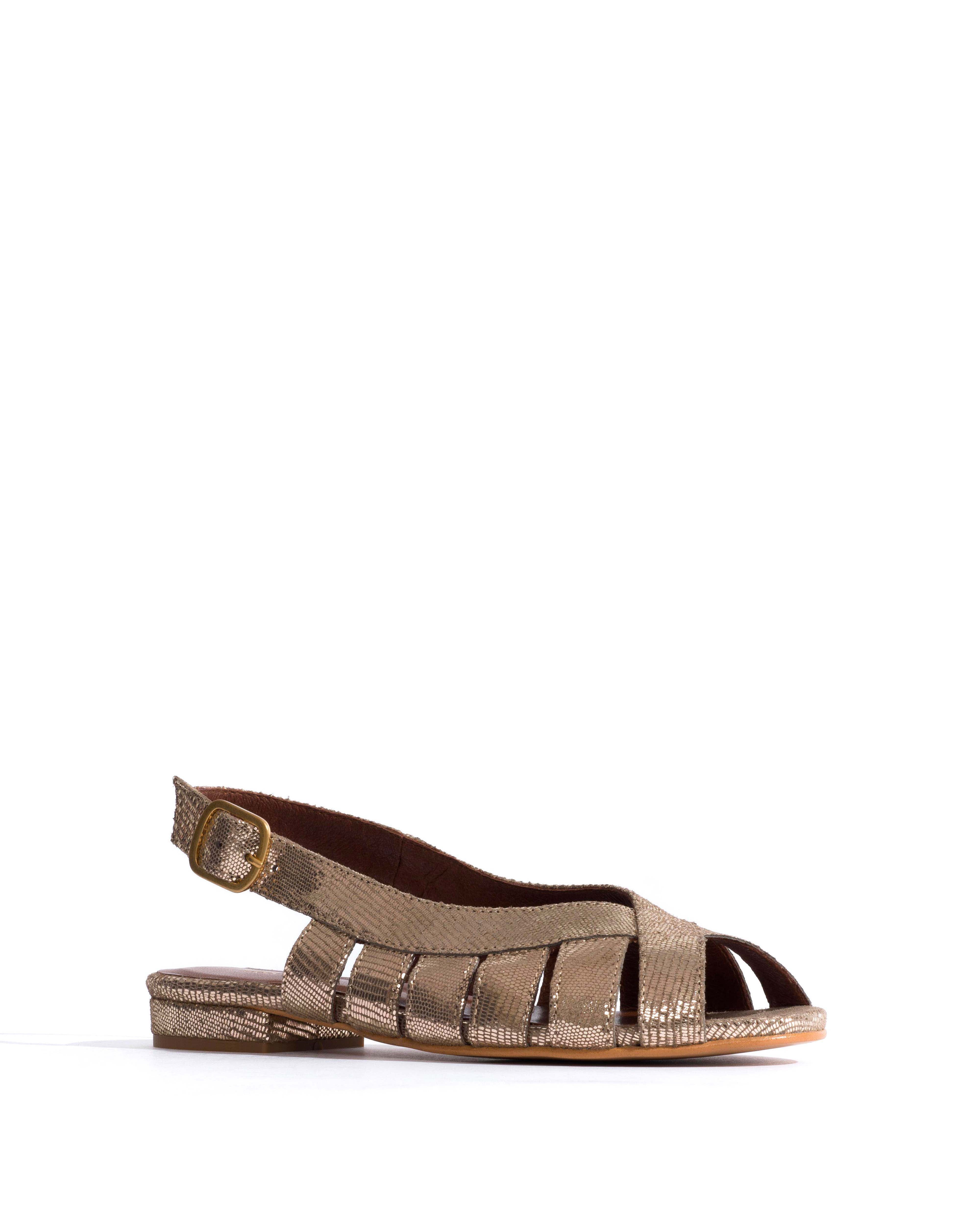 Sophie 20 Lizard metallic goat Vintage champagne