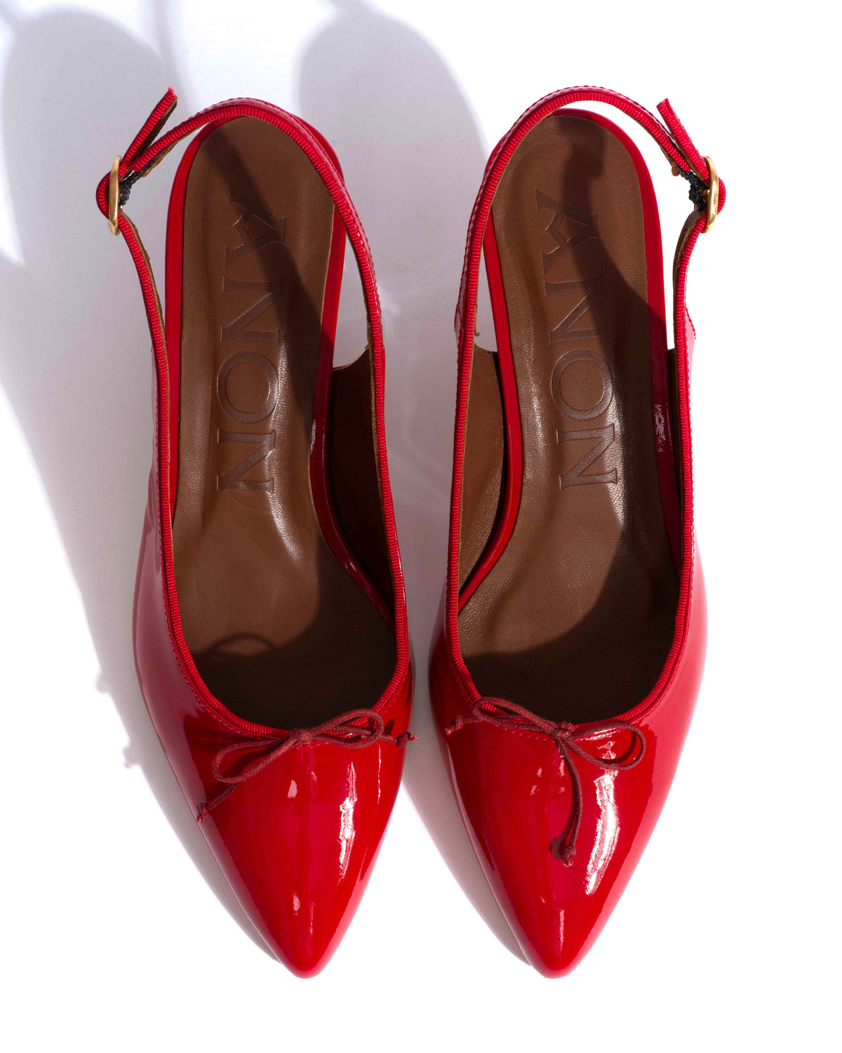 Kasy 50 kitten Polished soft calf Ruby red
