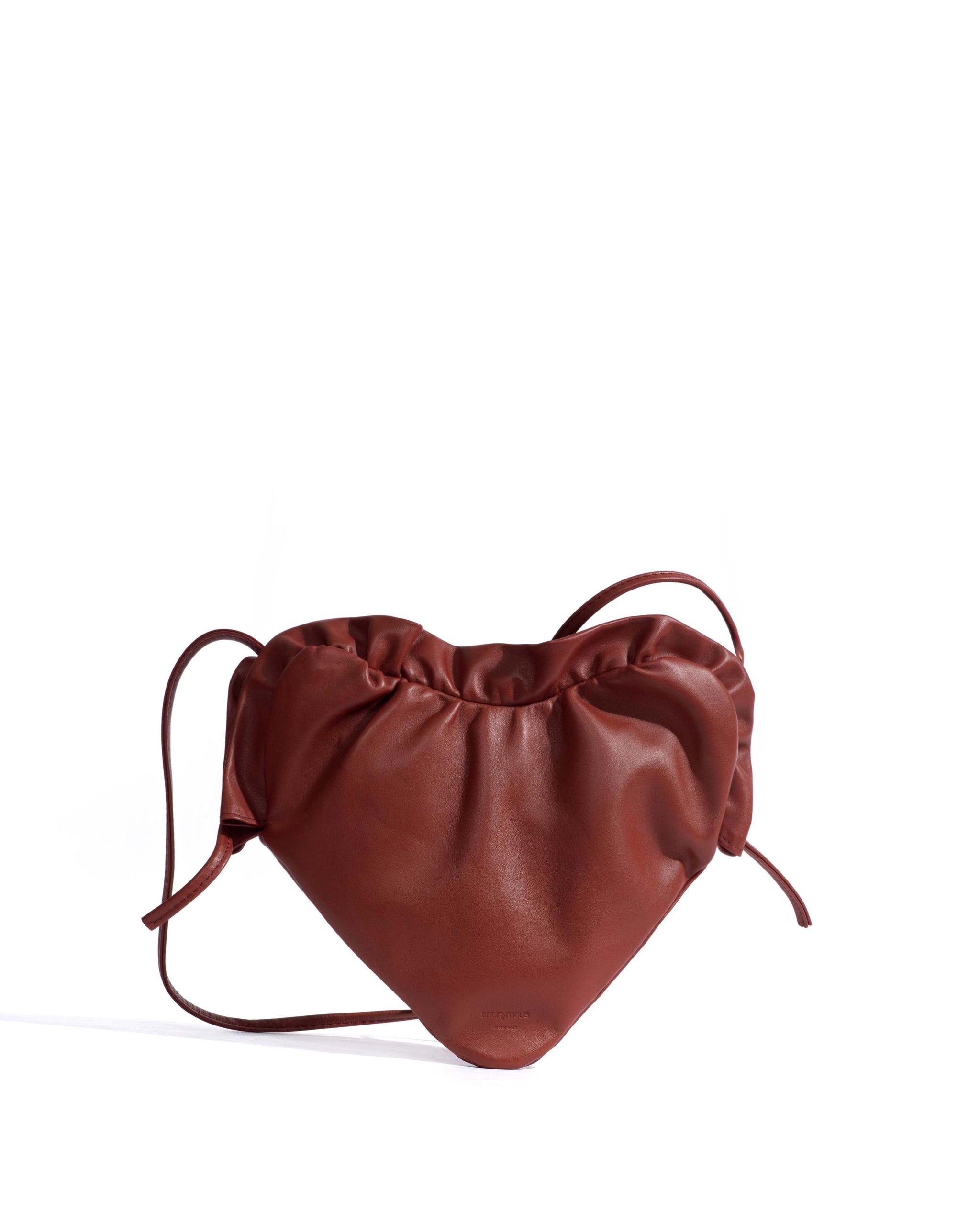 Zally heart bag Shiny lamb Terracotta - Anonymous Copenhagen Bags