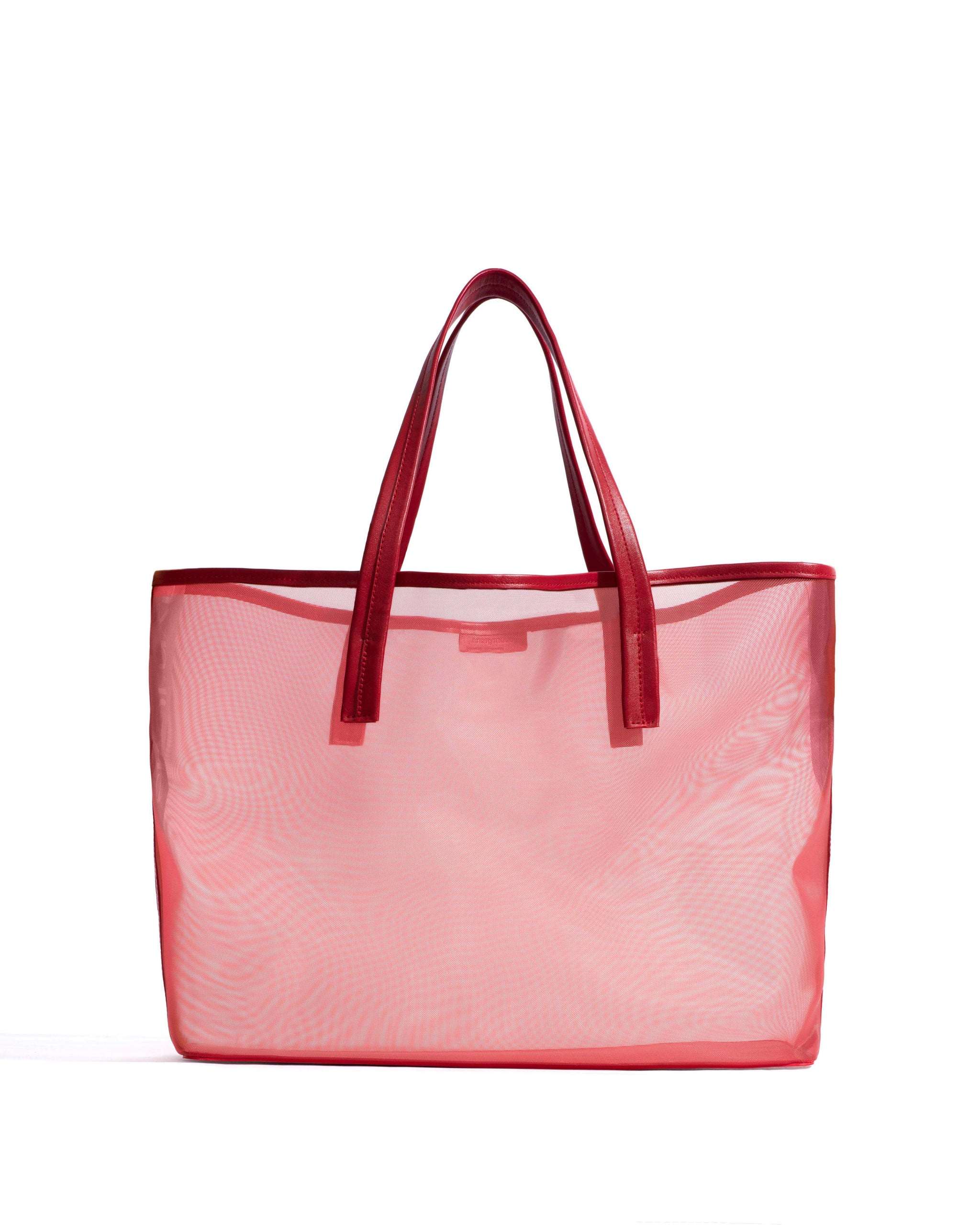 Ruba shopper mesh Shiny lamb & mesh Ruby red - Anonymous Copenhagen Bags