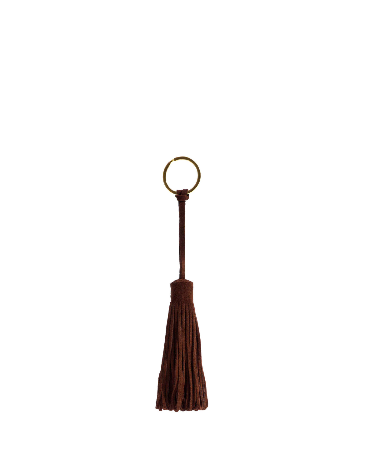 Katty fringe keyring Calf suede Chocolate