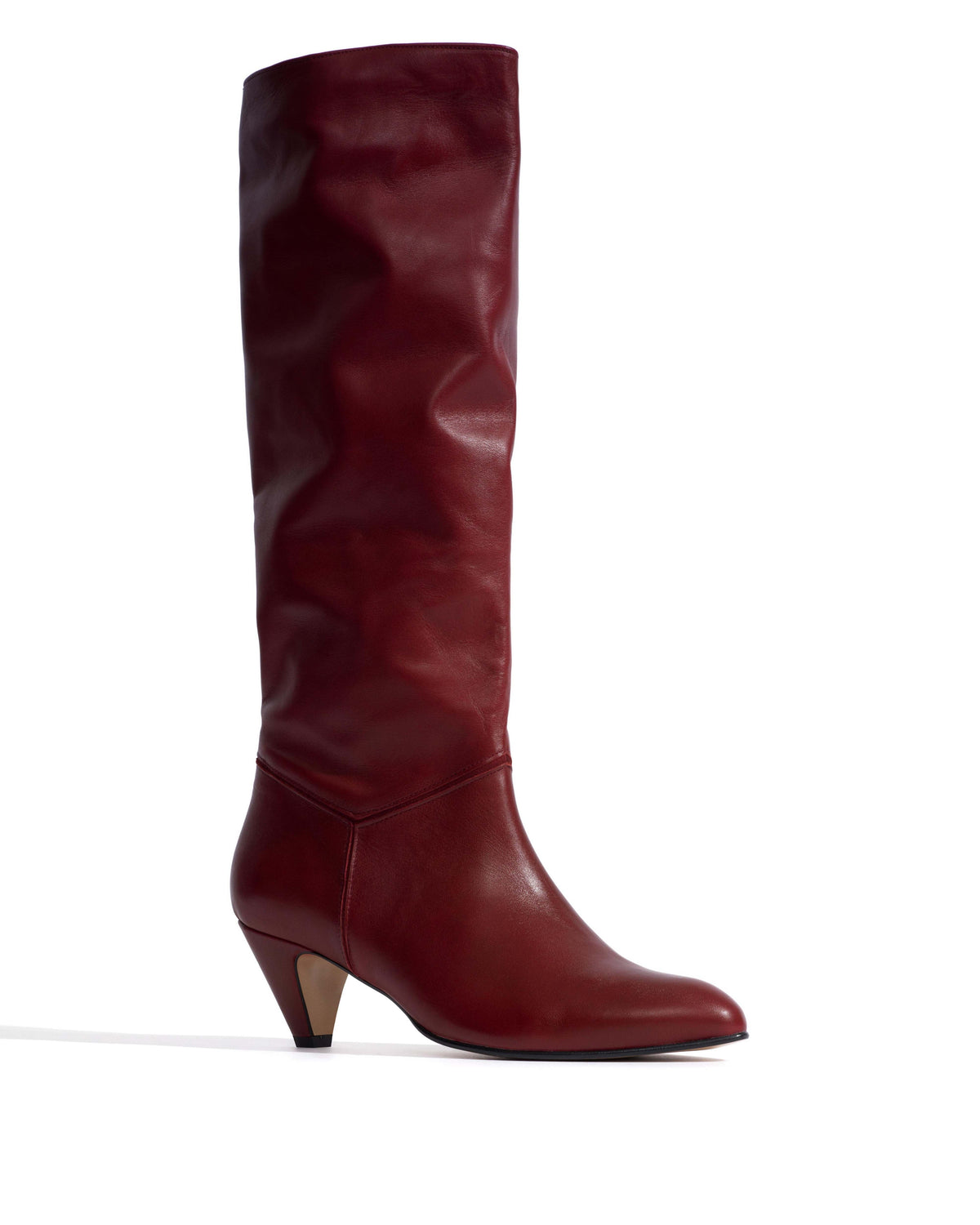 Jasmina 50 stiletto Soft calf & suede leather Pomegranate
