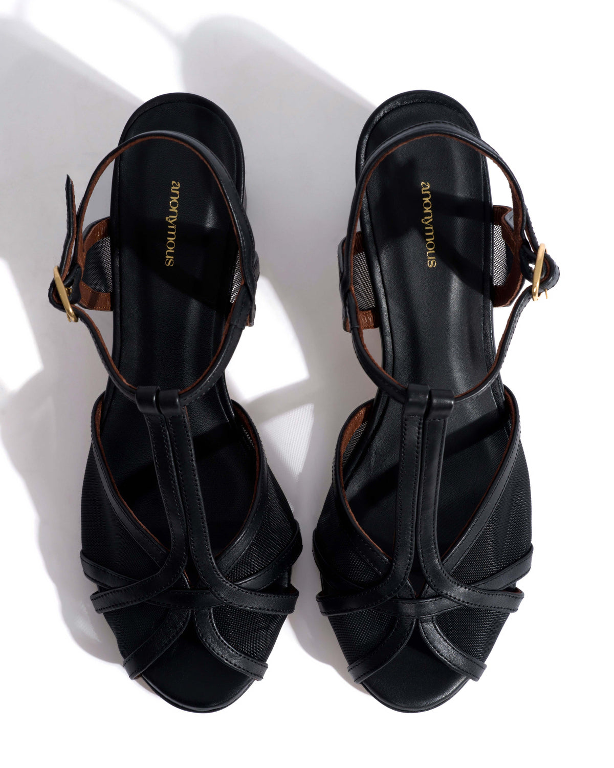 Therese 55 mesh Shiny lamb & mesh Black