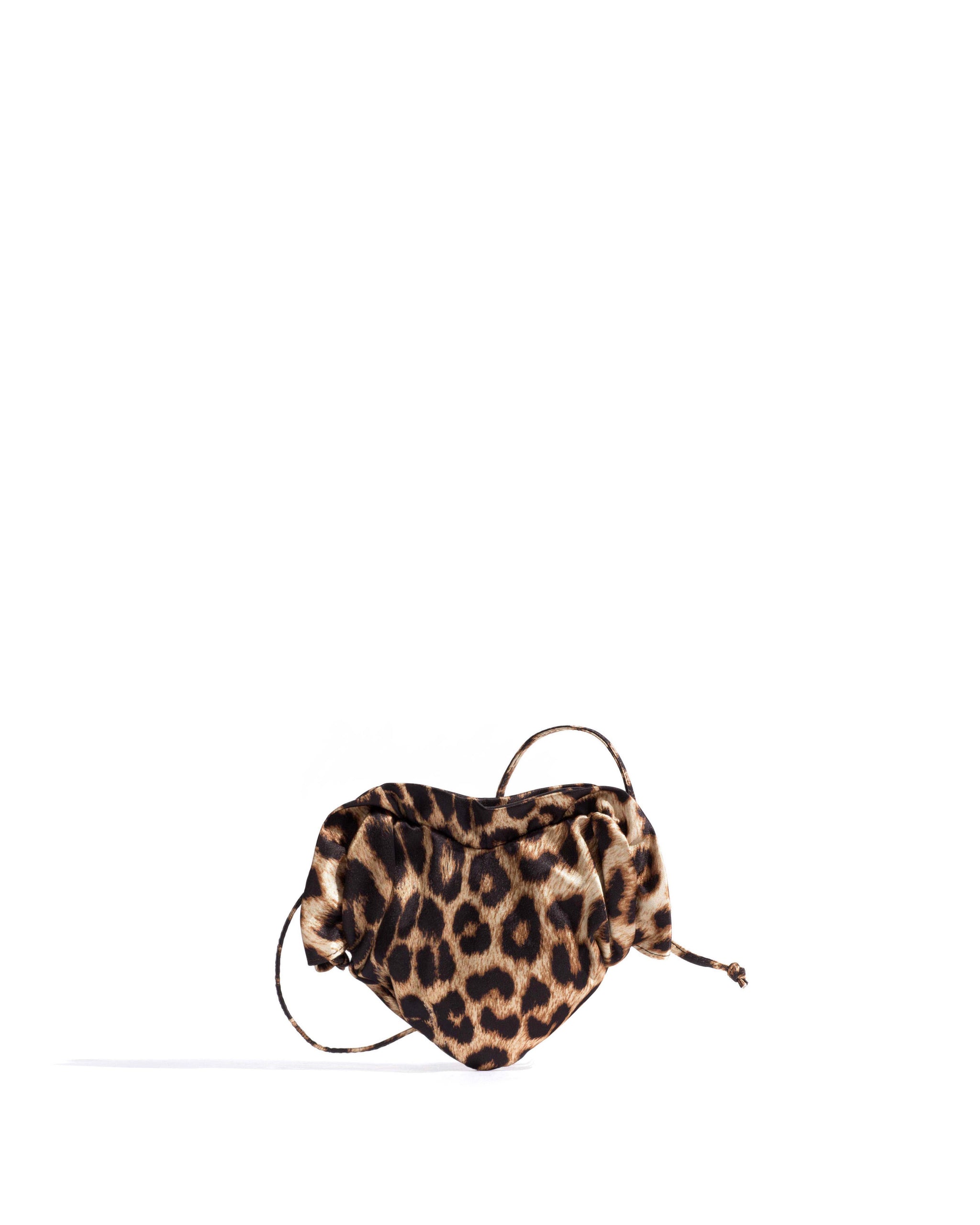 Zally petite heart bag Satin print Leopard - Anonymous Copenhagen Bags