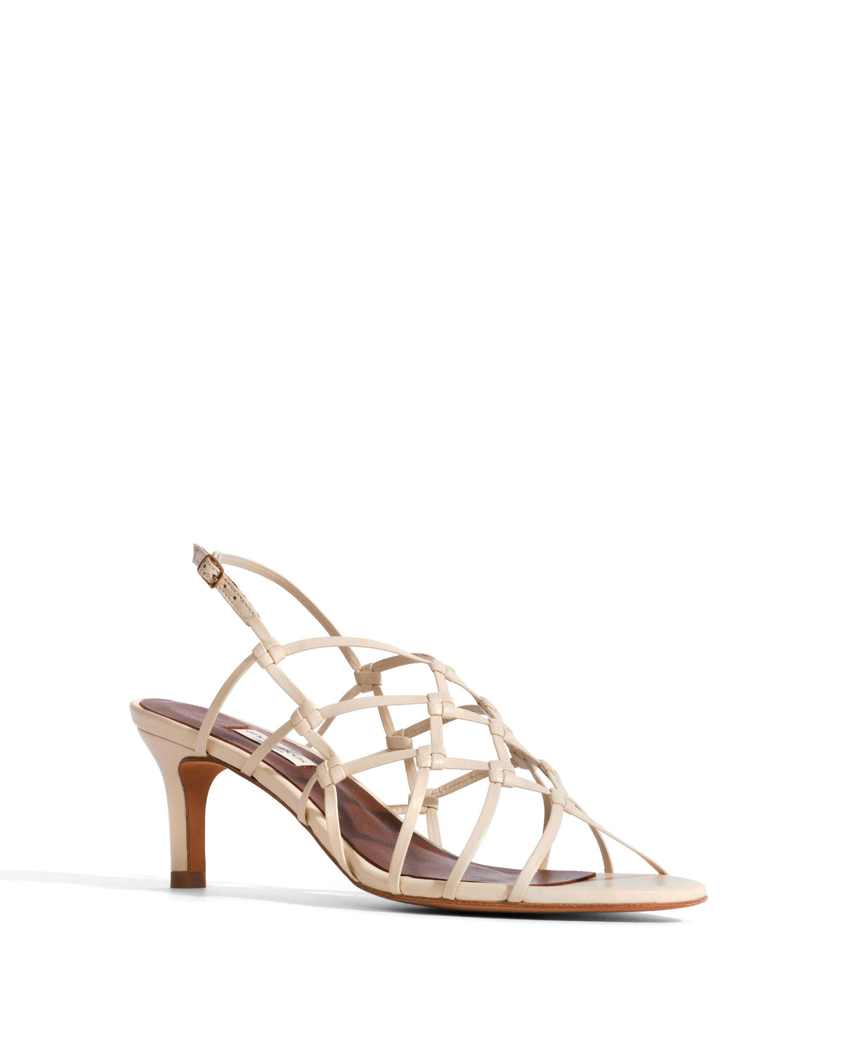 Conie 55 hand-braided Hand-braided leather White sand
