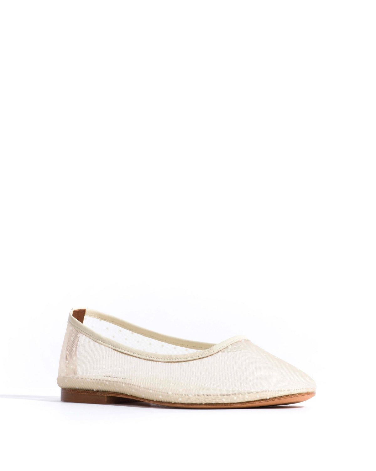 Sacha mesh Shiny lamb & dot velvet mesh White sand
