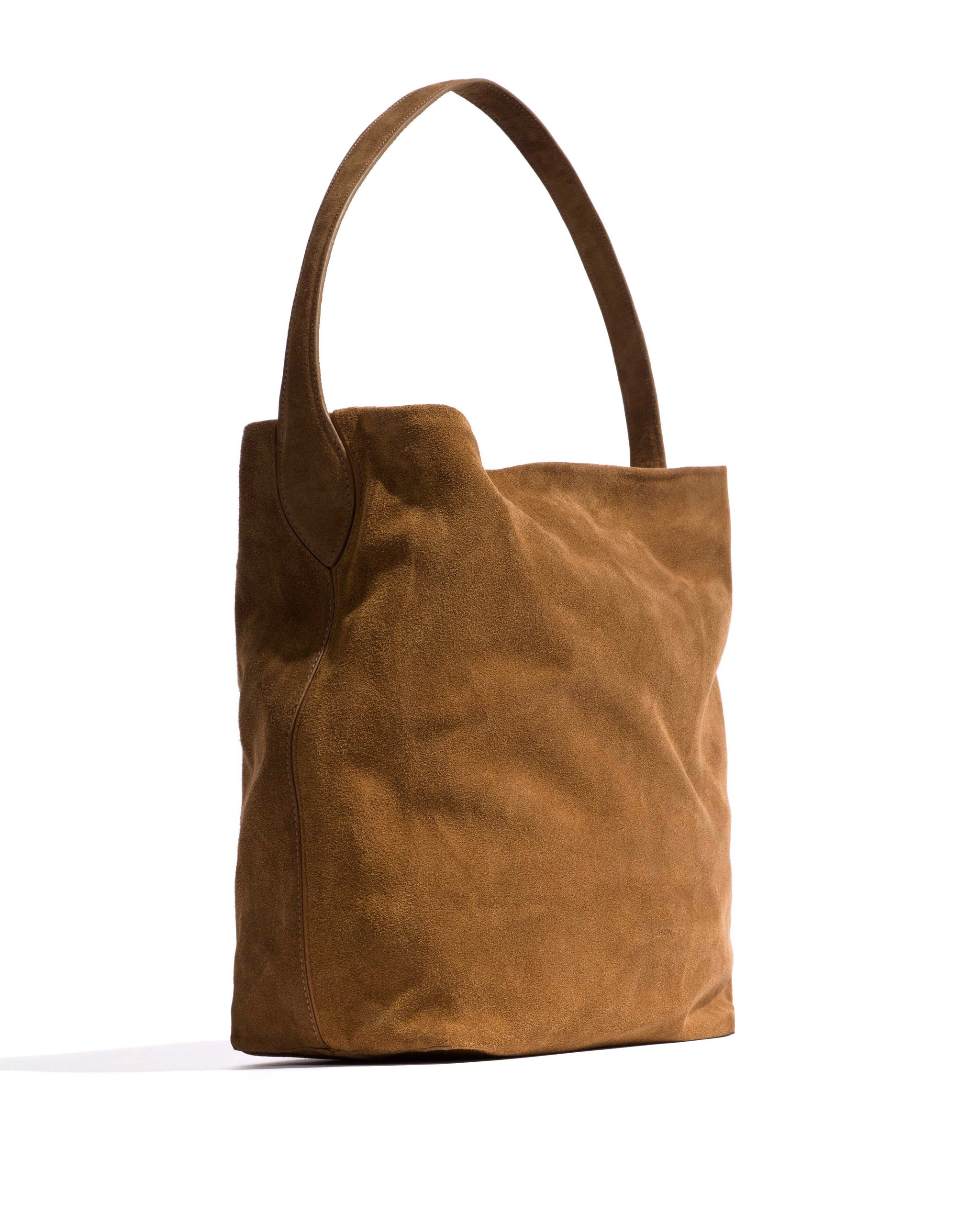 Versa slouchy everyday bag Calf suede Cinnamon