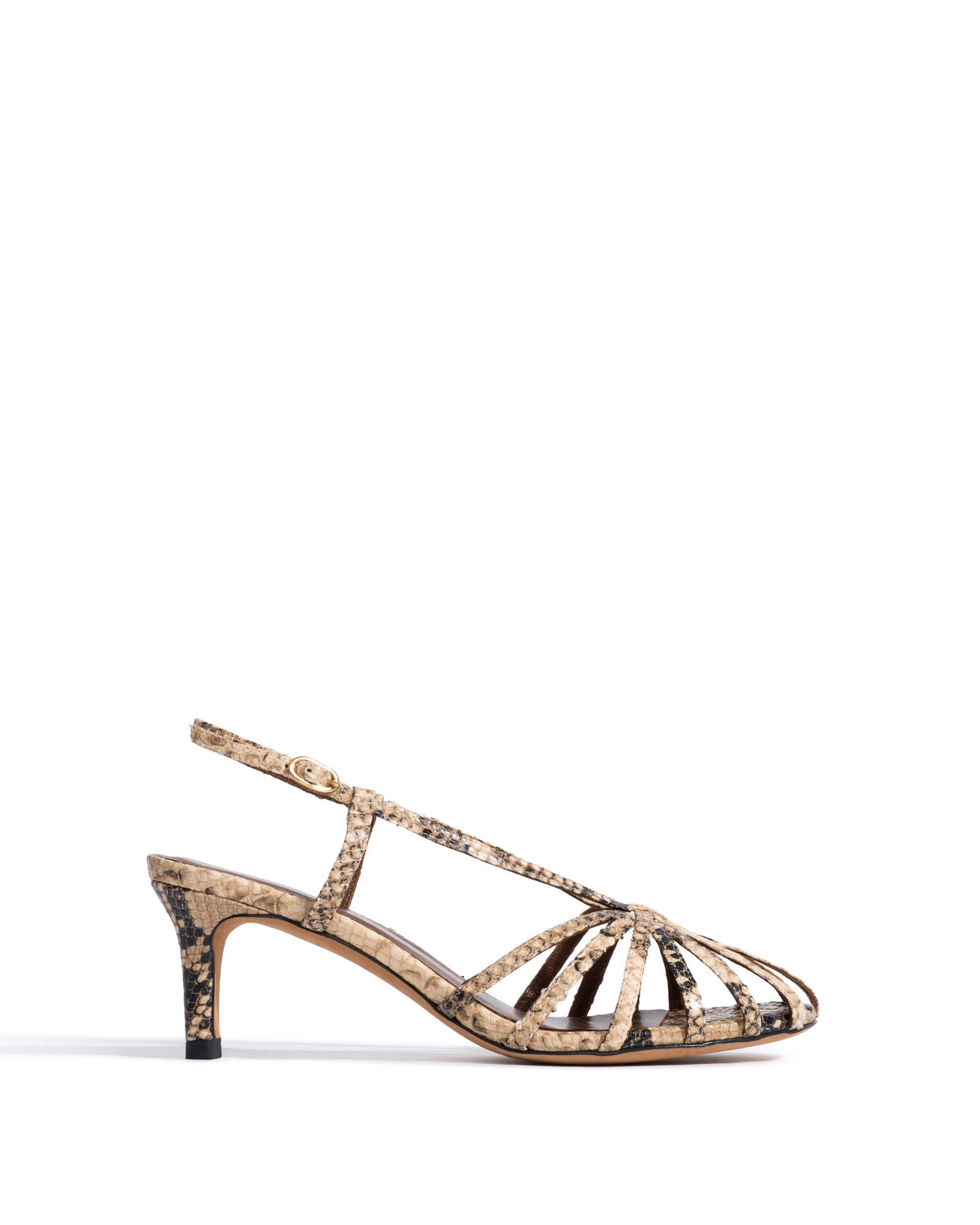 Candace 55 Snake calf Natural sand