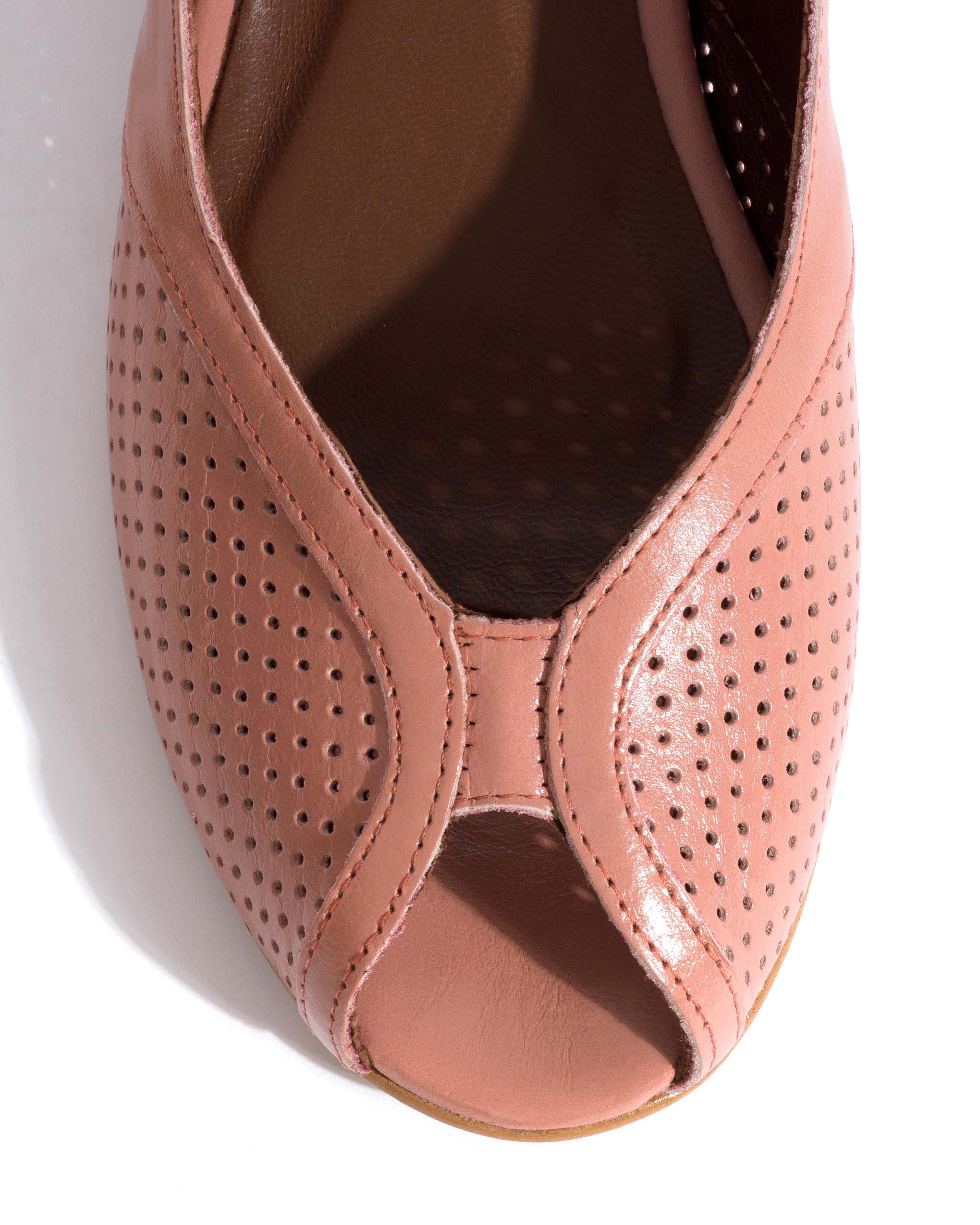 Tiffy Crinkled polished goat Misty coral