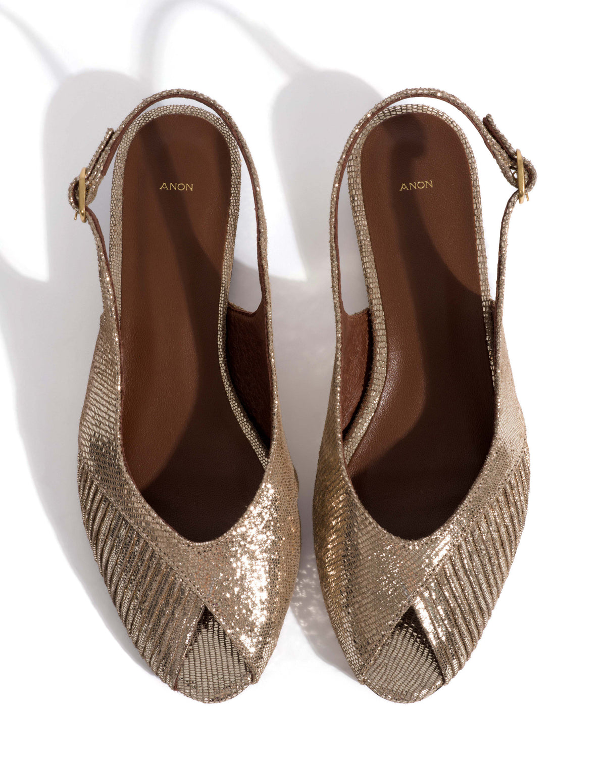 Cassandra 25 Lizard metallic goat Vintage champagne