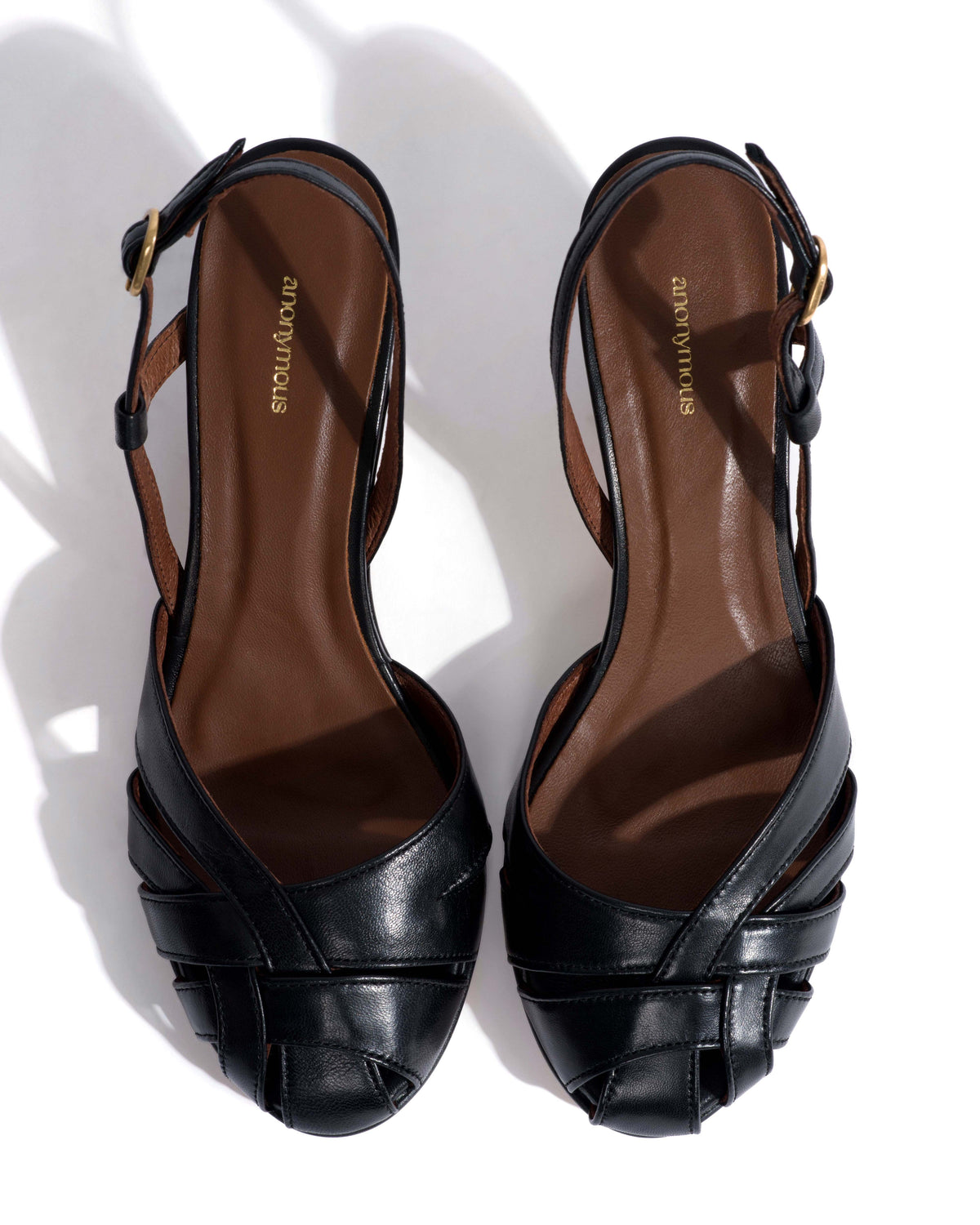 Banie 50 stiletto Shiny lamb Black