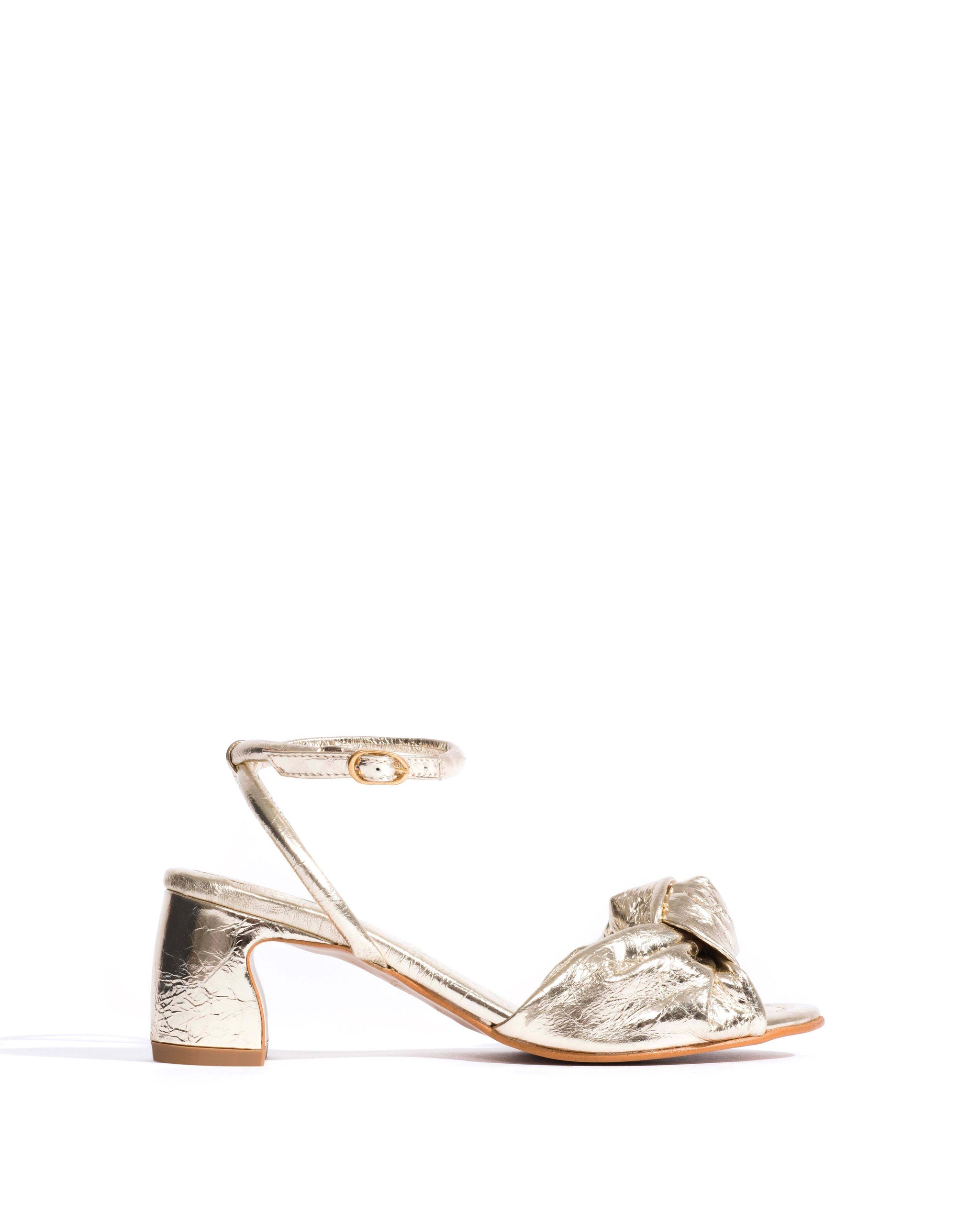 Curvey 50 Crinkled metallic lamb Champagne - Anonymous Copenhagen Heels
