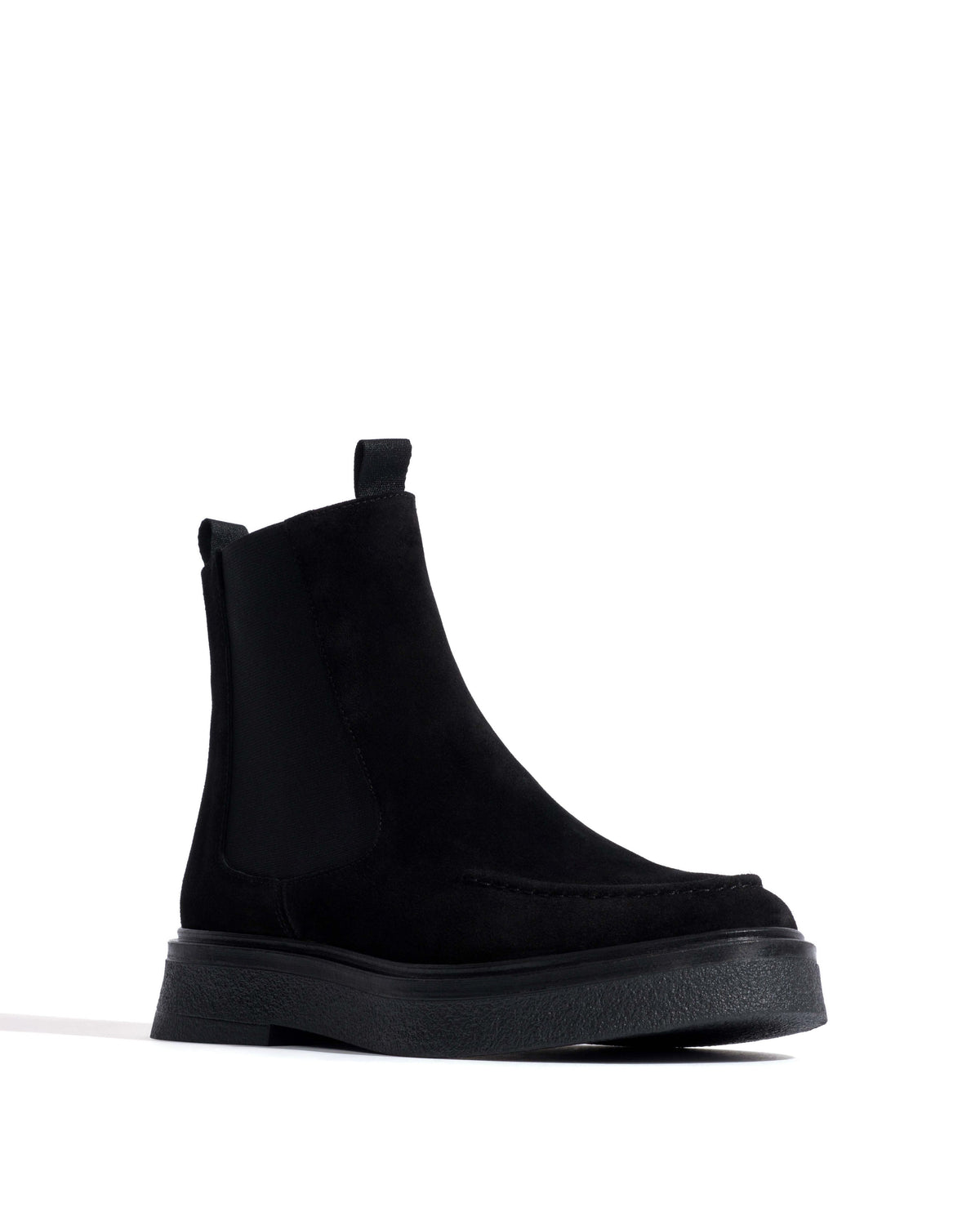 Kikie flat platform Calf suede & sole Black & black