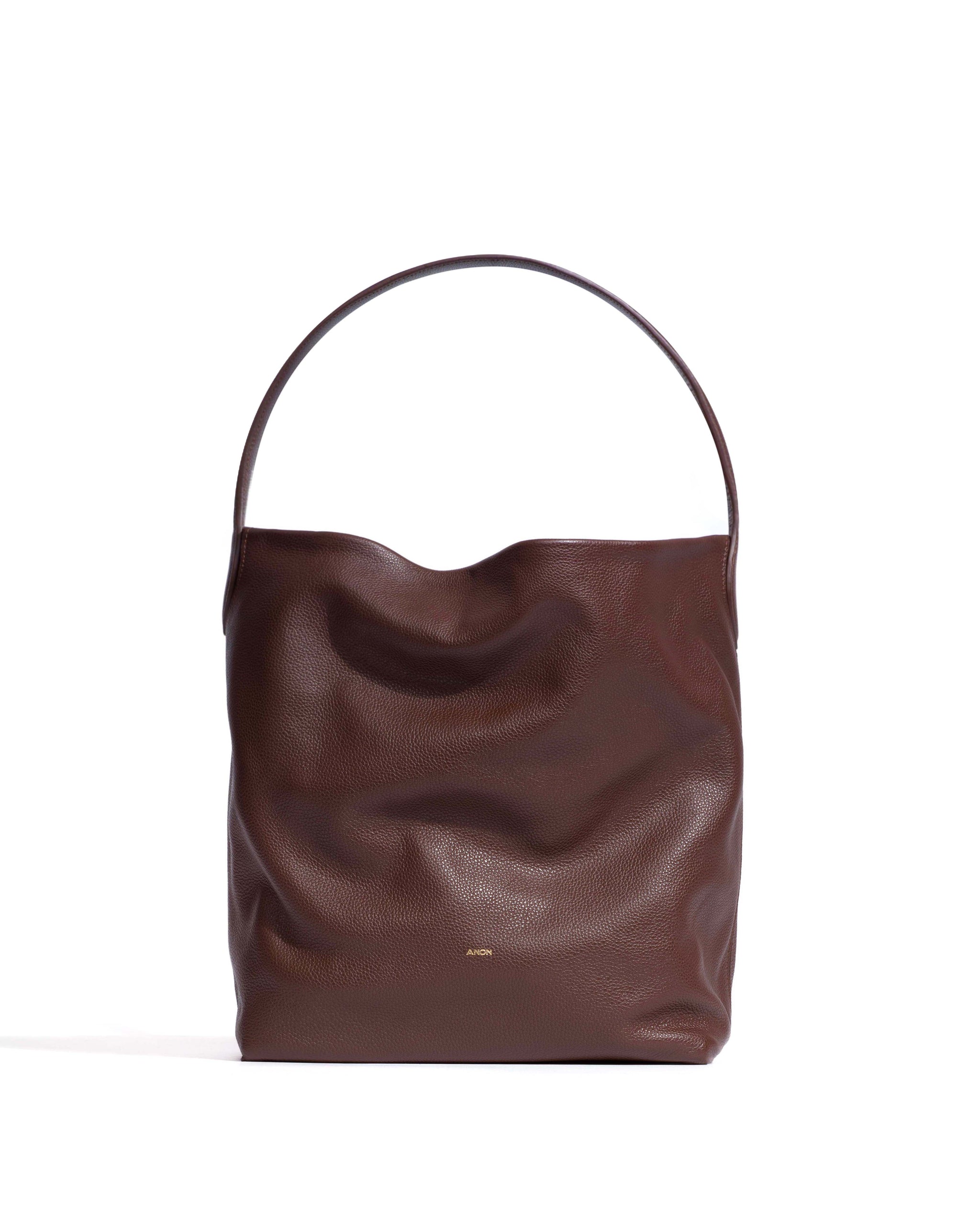 Versa slouchy everyday bag Pebbled soft calf Chocolate - Anonymous Copenhagen Bags