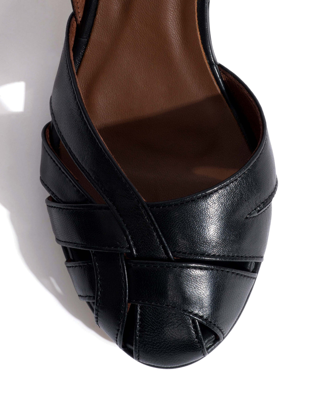 Banie 50 stiletto Shiny lamb Black