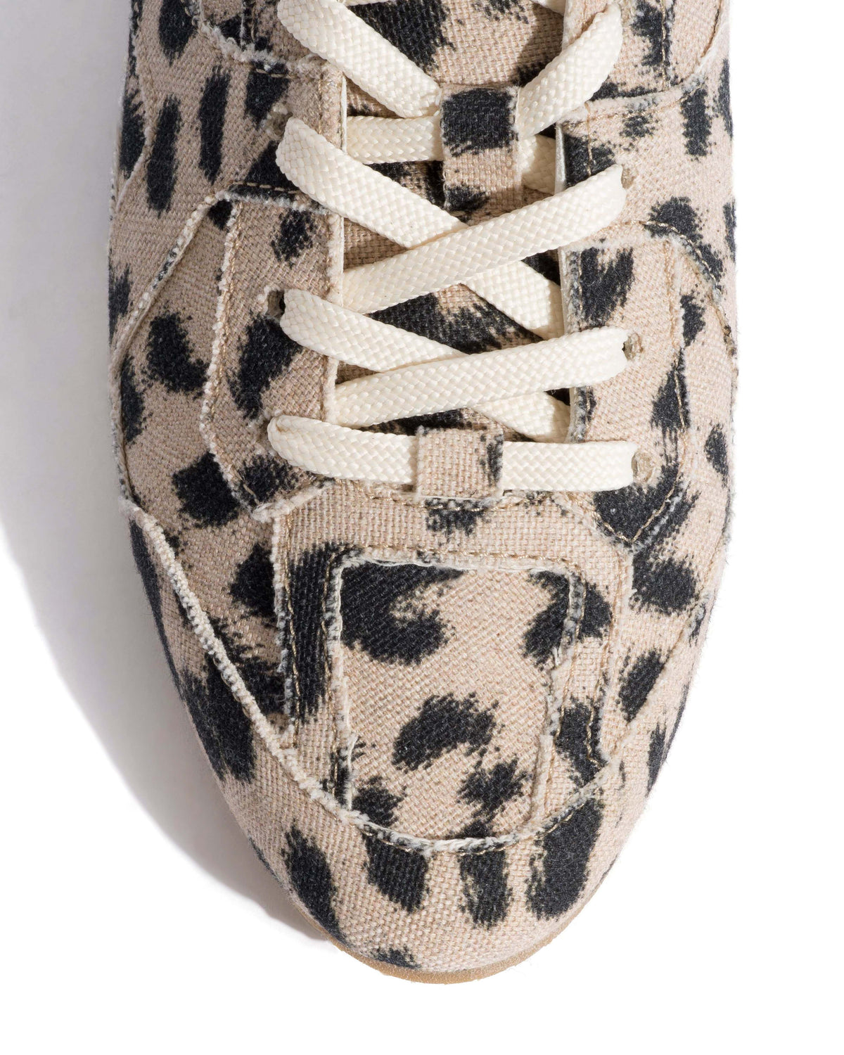 Sneakerina Natural cotton-linen Leopard