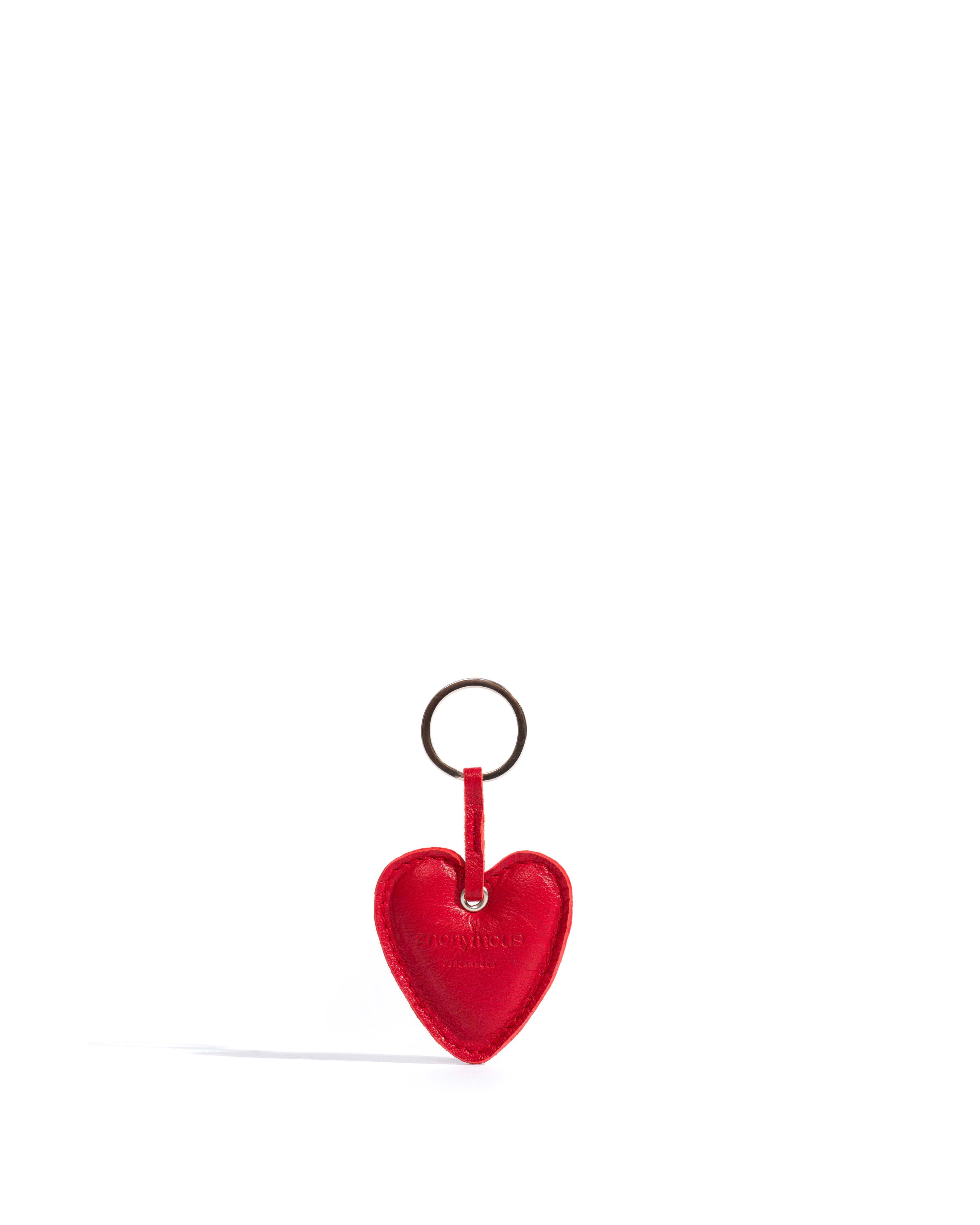 Heart keyring Shiny lamb Ruby red