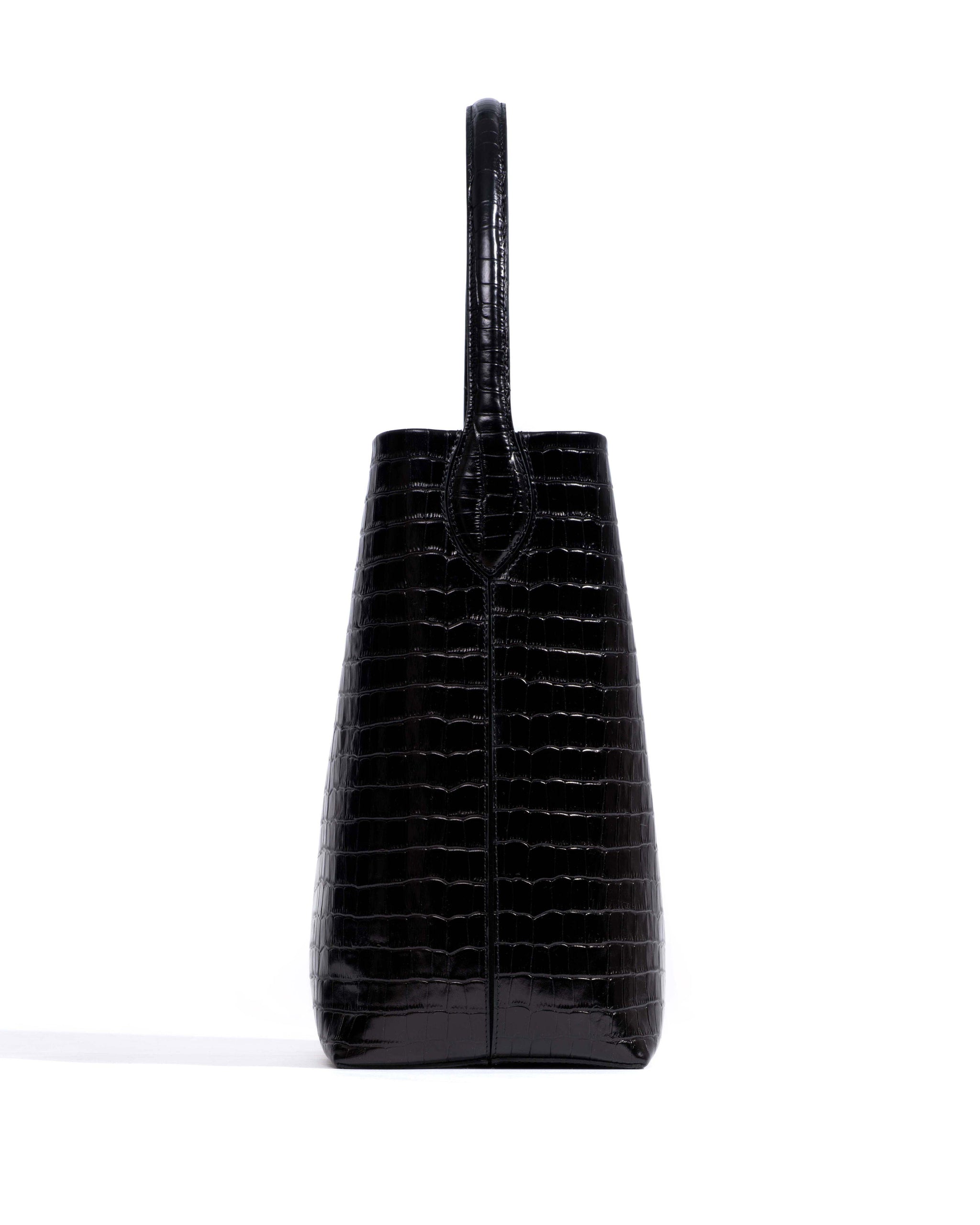 Versa everyday bag Polished croco calf Black - Anonymous Copenhagen Bags