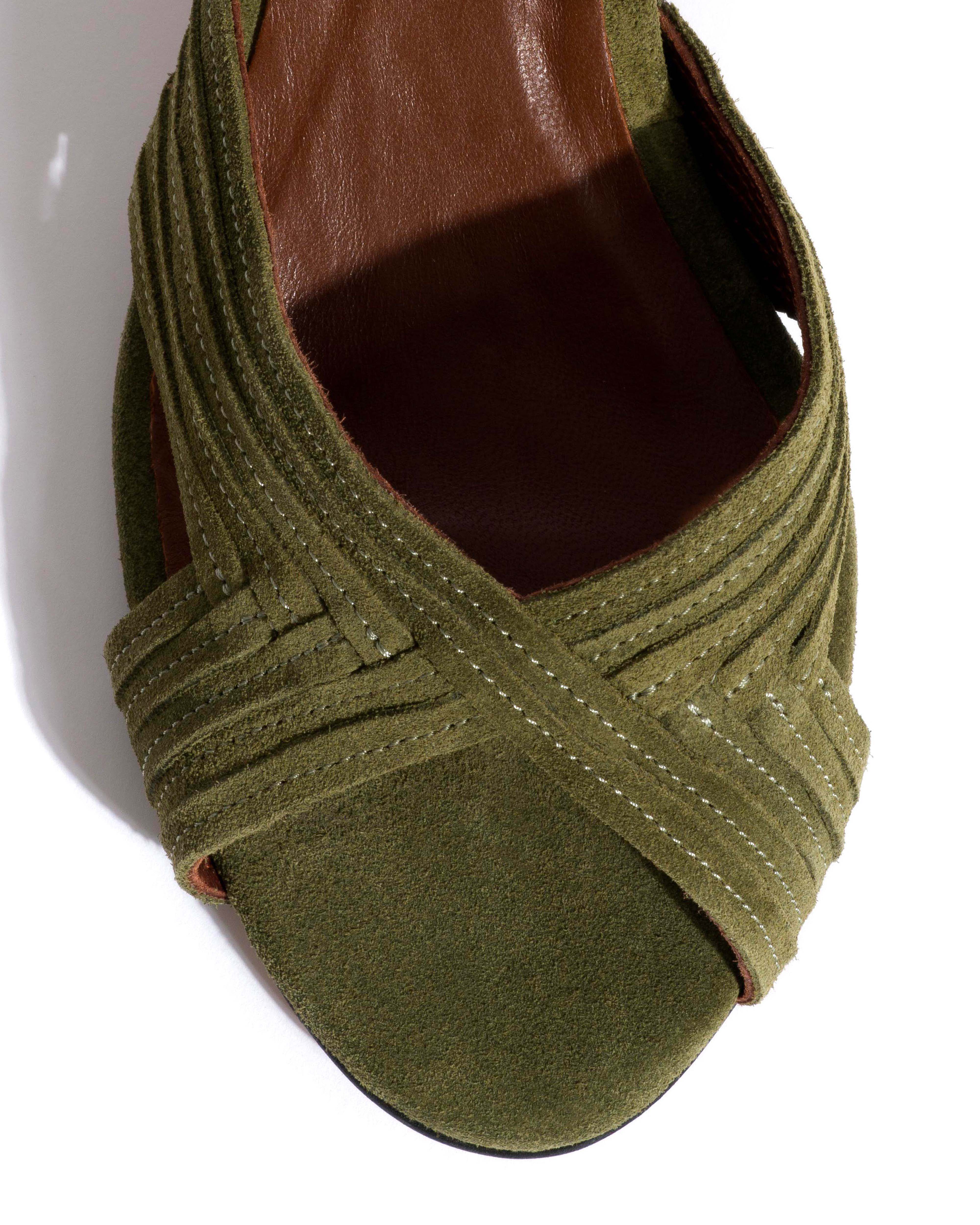 Niabi 50 Calf suede Olive green