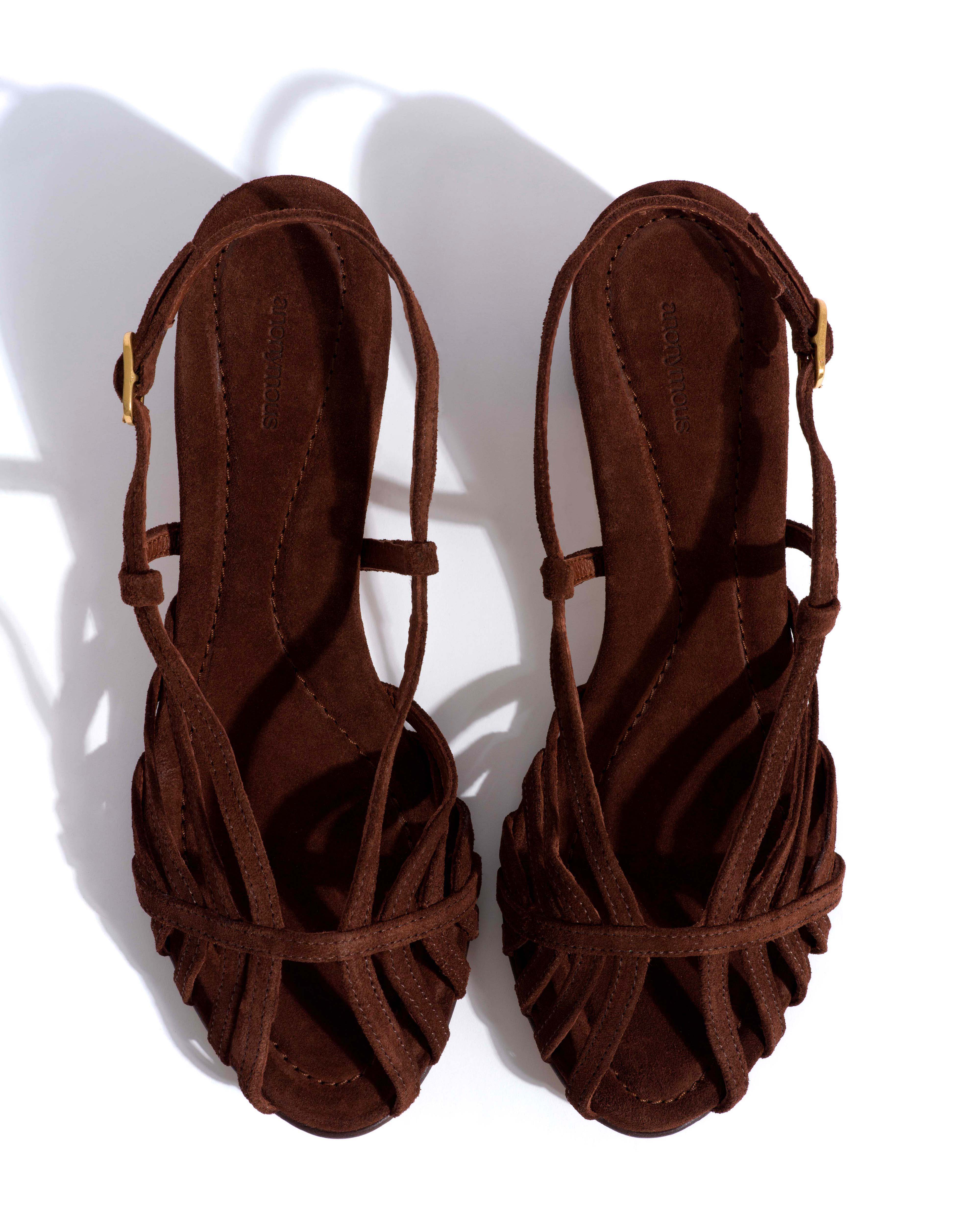 Briddie 50 Calf suede Chocolate