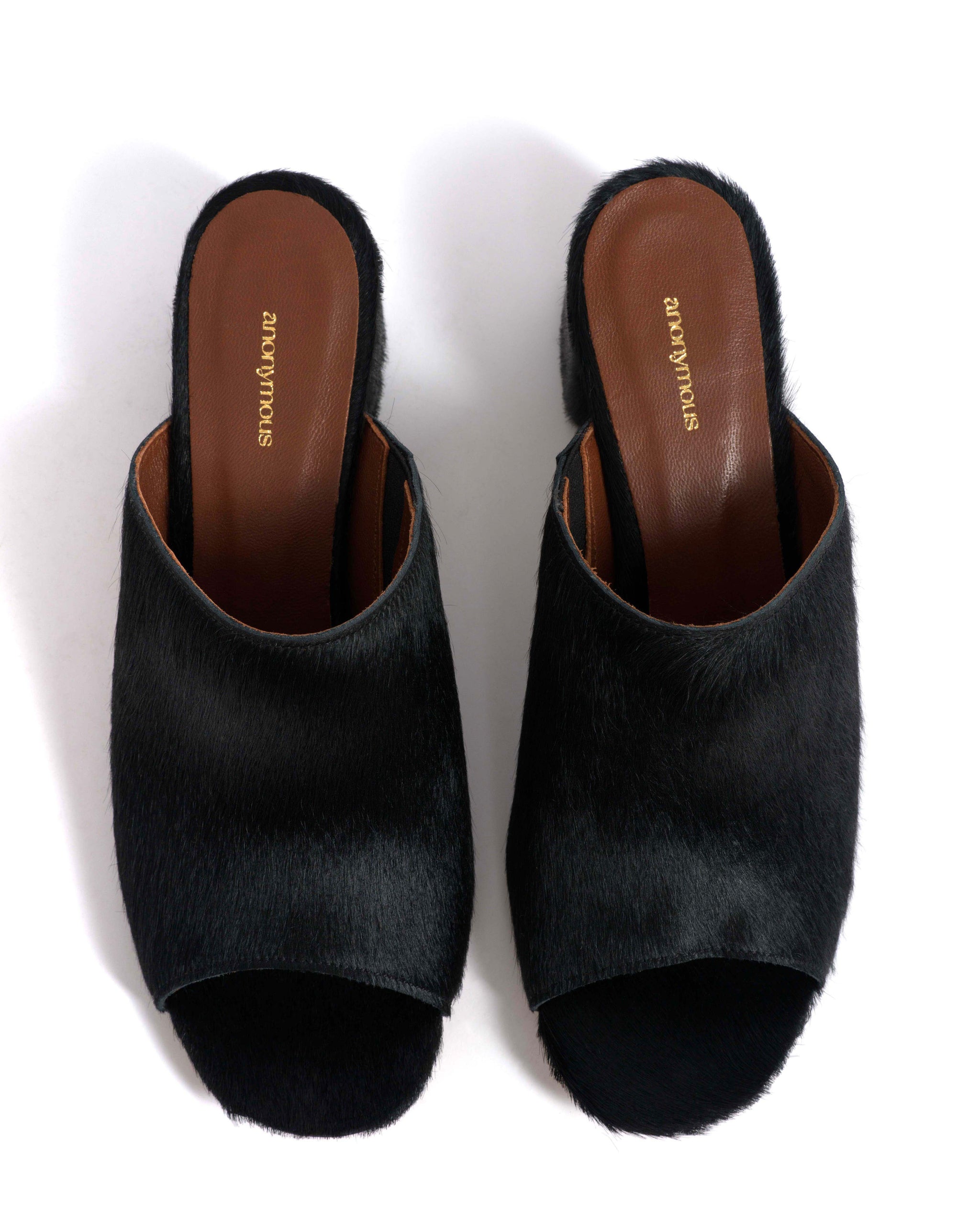 Horizon 55 Calf hair Black - Anonymous Copenhagen Heels