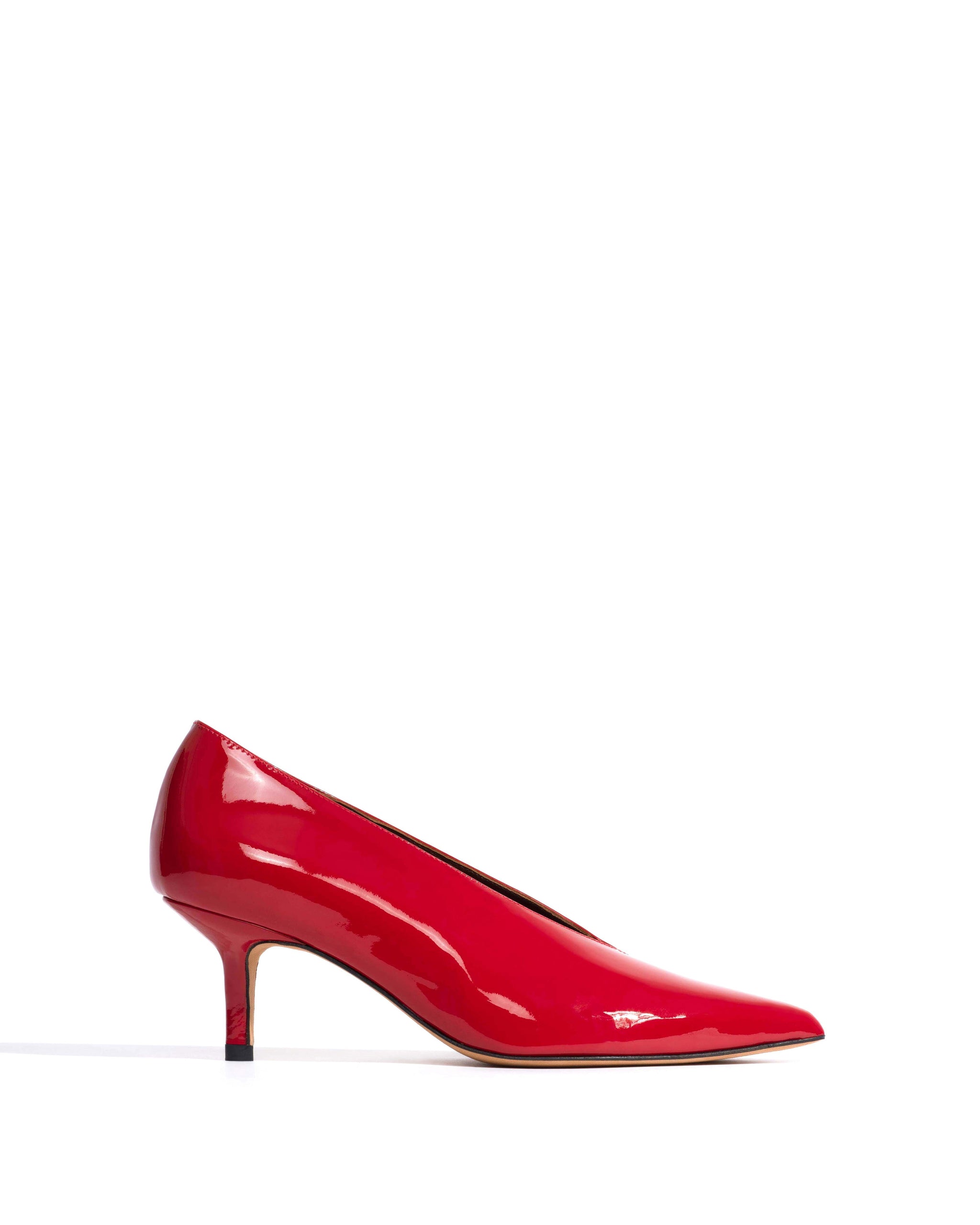 Phia 55 pin Polished soft calf Ruby red - Anonymous Copenhagen Heels