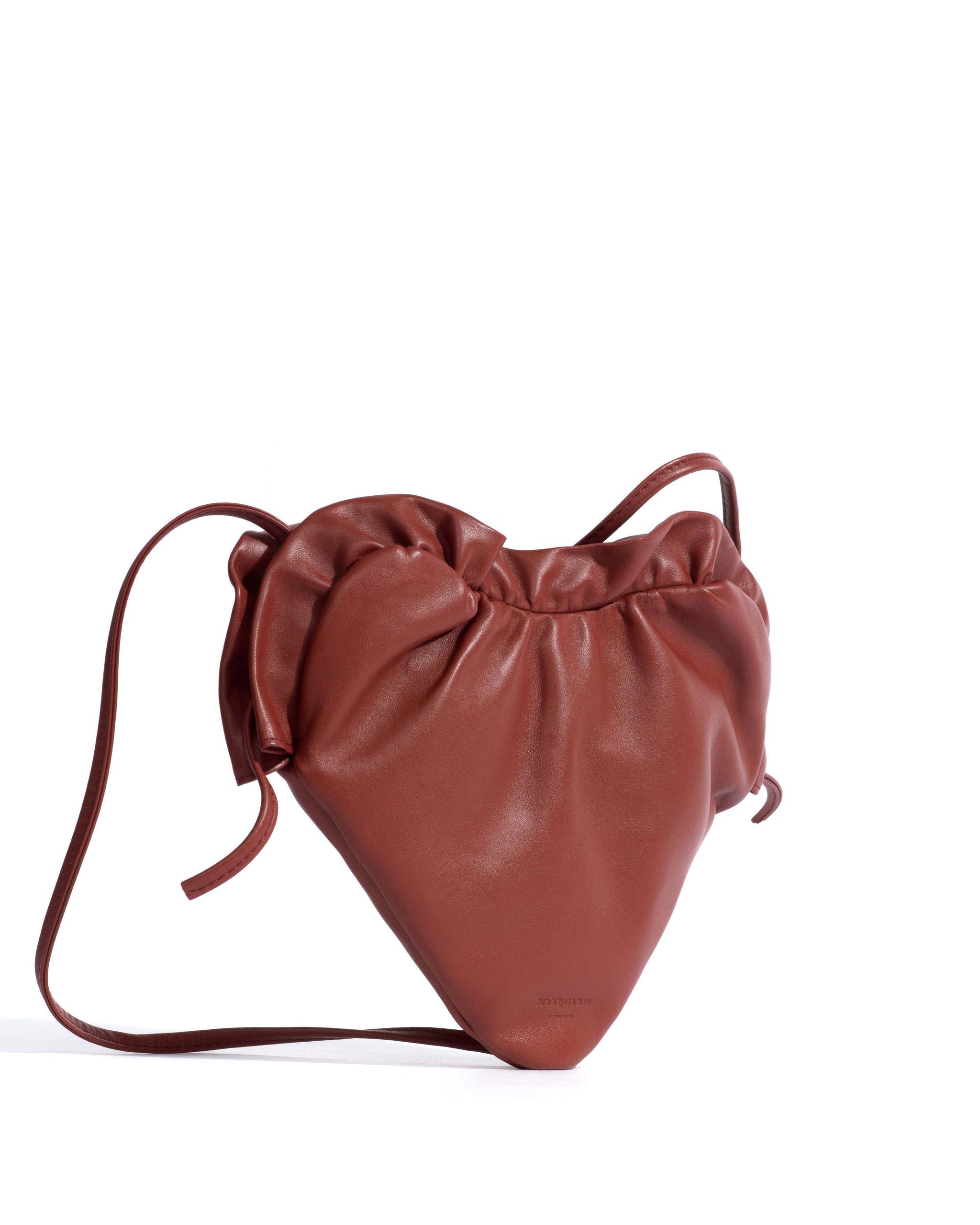Zally heart bag Shiny lamb Terracotta - Anonymous Copenhagen Bags