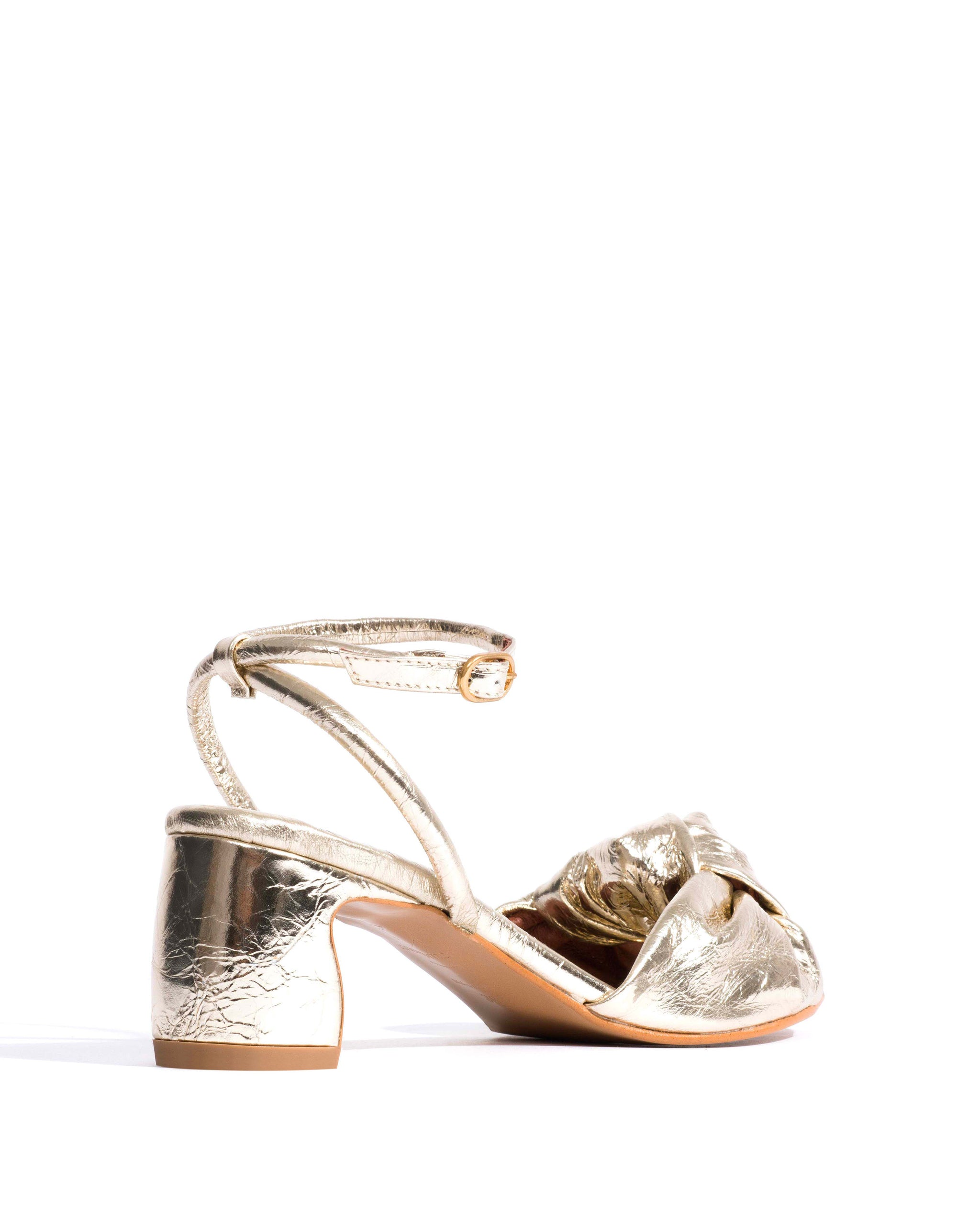 Curvey 50 Crinkled metallic lamb Champagne - Anonymous Copenhagen Heels
