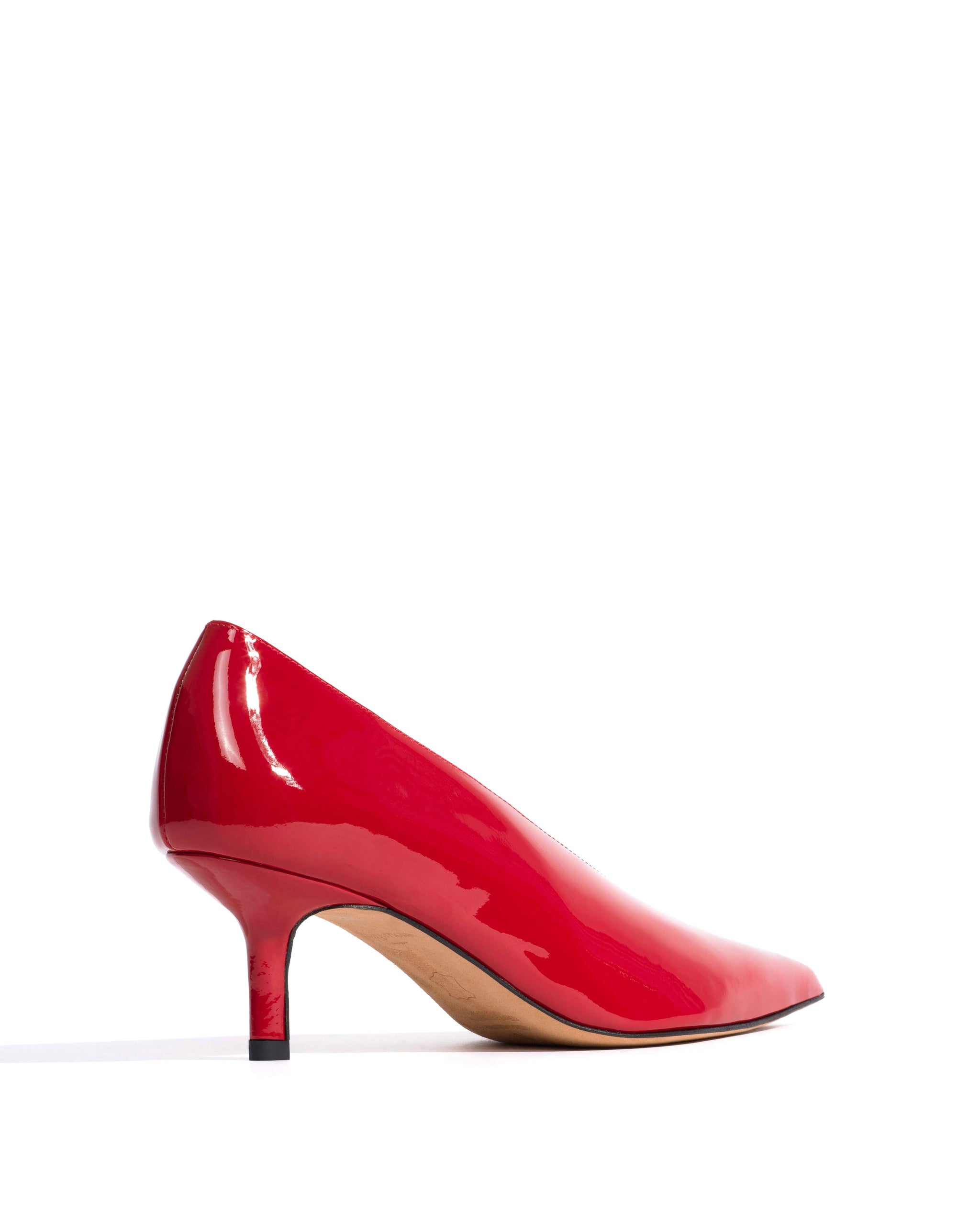 Phia 55 pin Polished soft calf Ruby red - Anonymous Copenhagen Heels