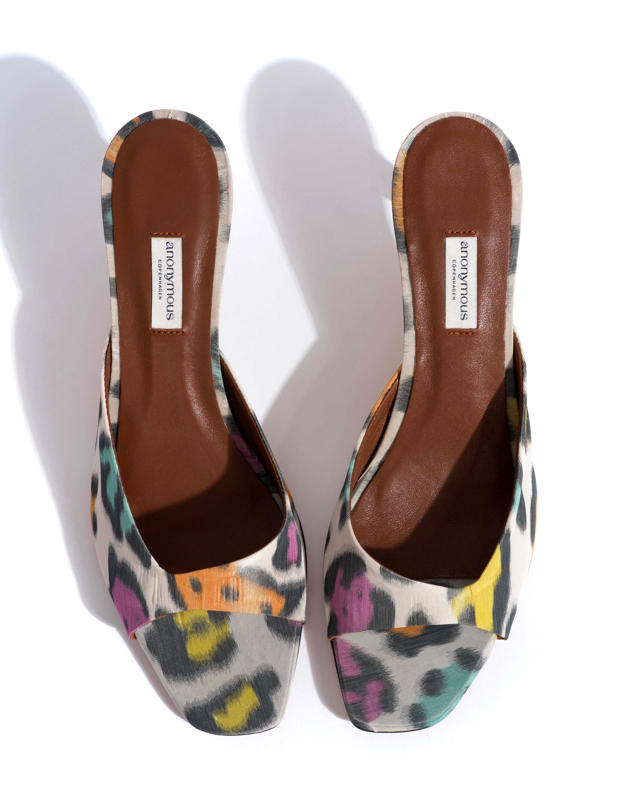 Mazy 55 Satin print Multicolor leopard - Anonymous Copenhagen Heels