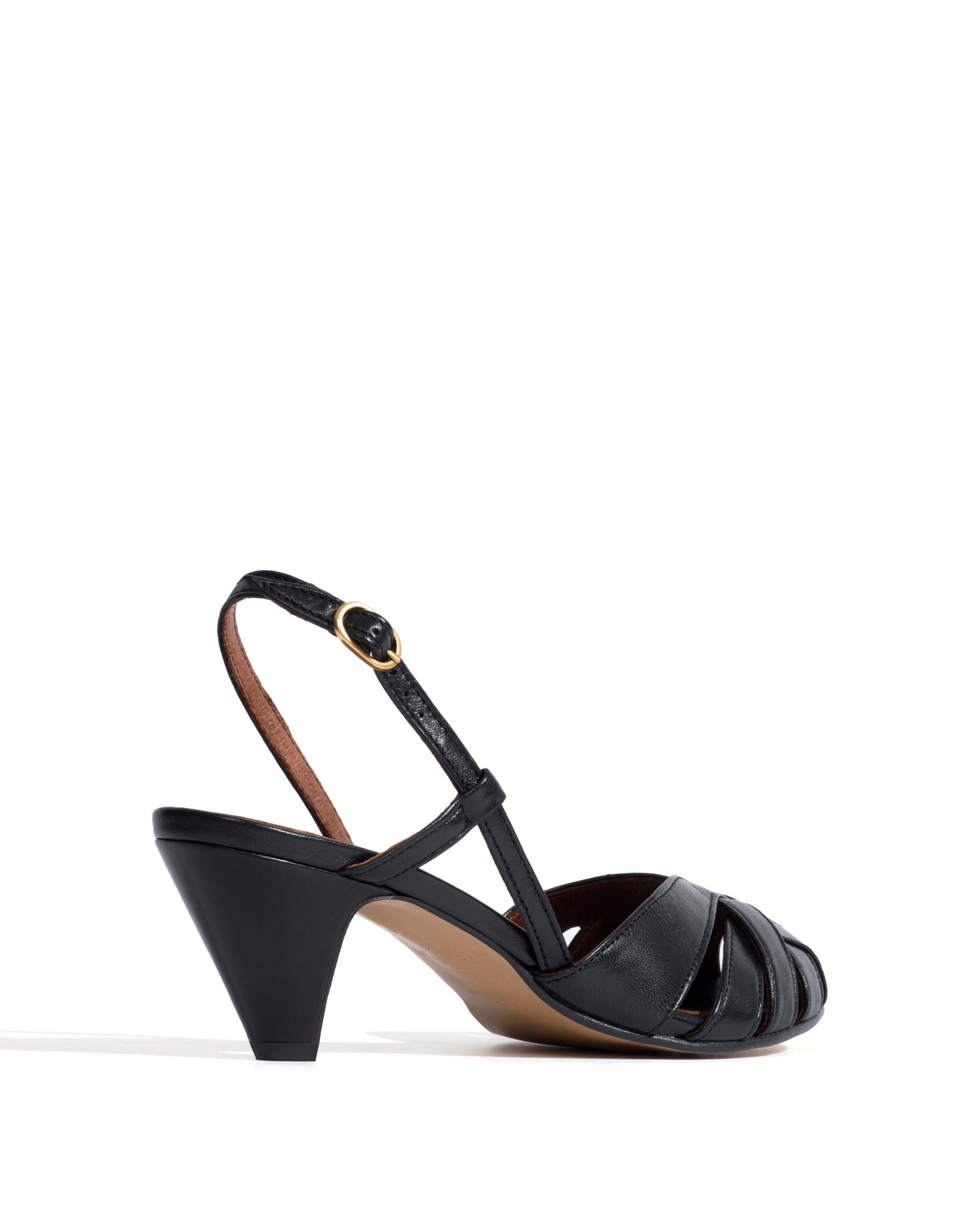 Banie 50 stiletto Shiny lamb Black