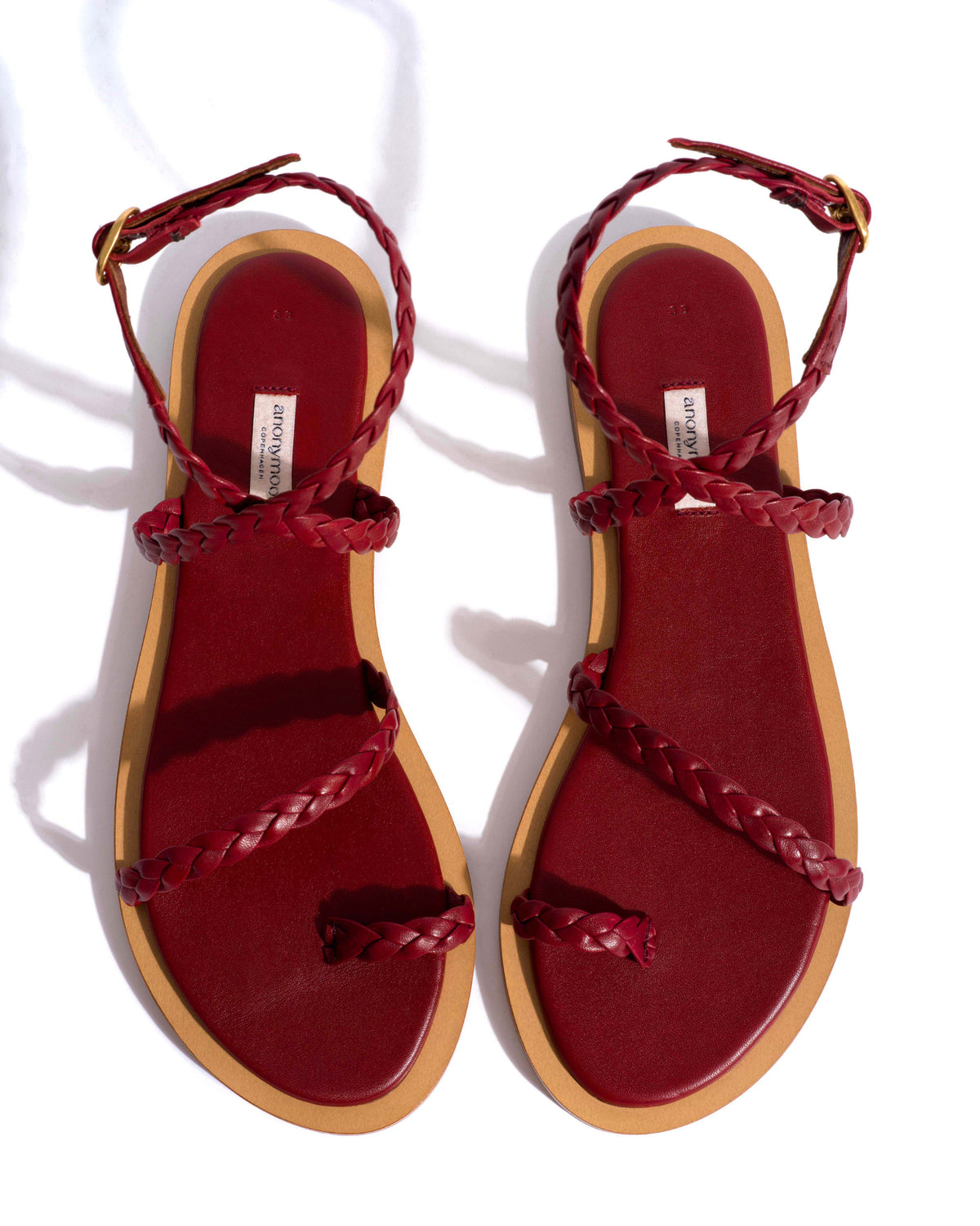 Cinca 10 hand-braided Hand-braided leather Pomegranate