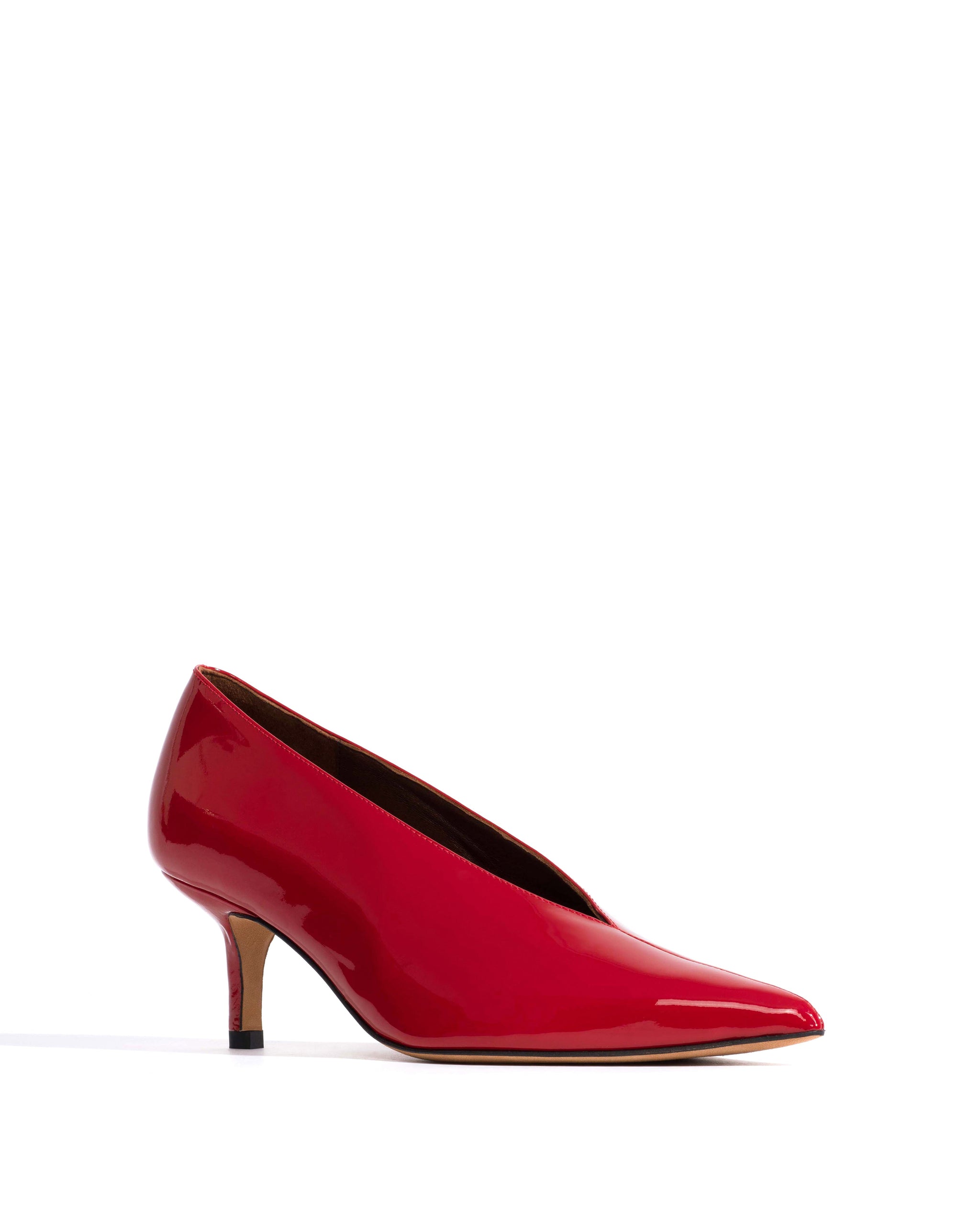 Phia 55 pin Polished soft calf Ruby red - Anonymous Copenhagen Heels