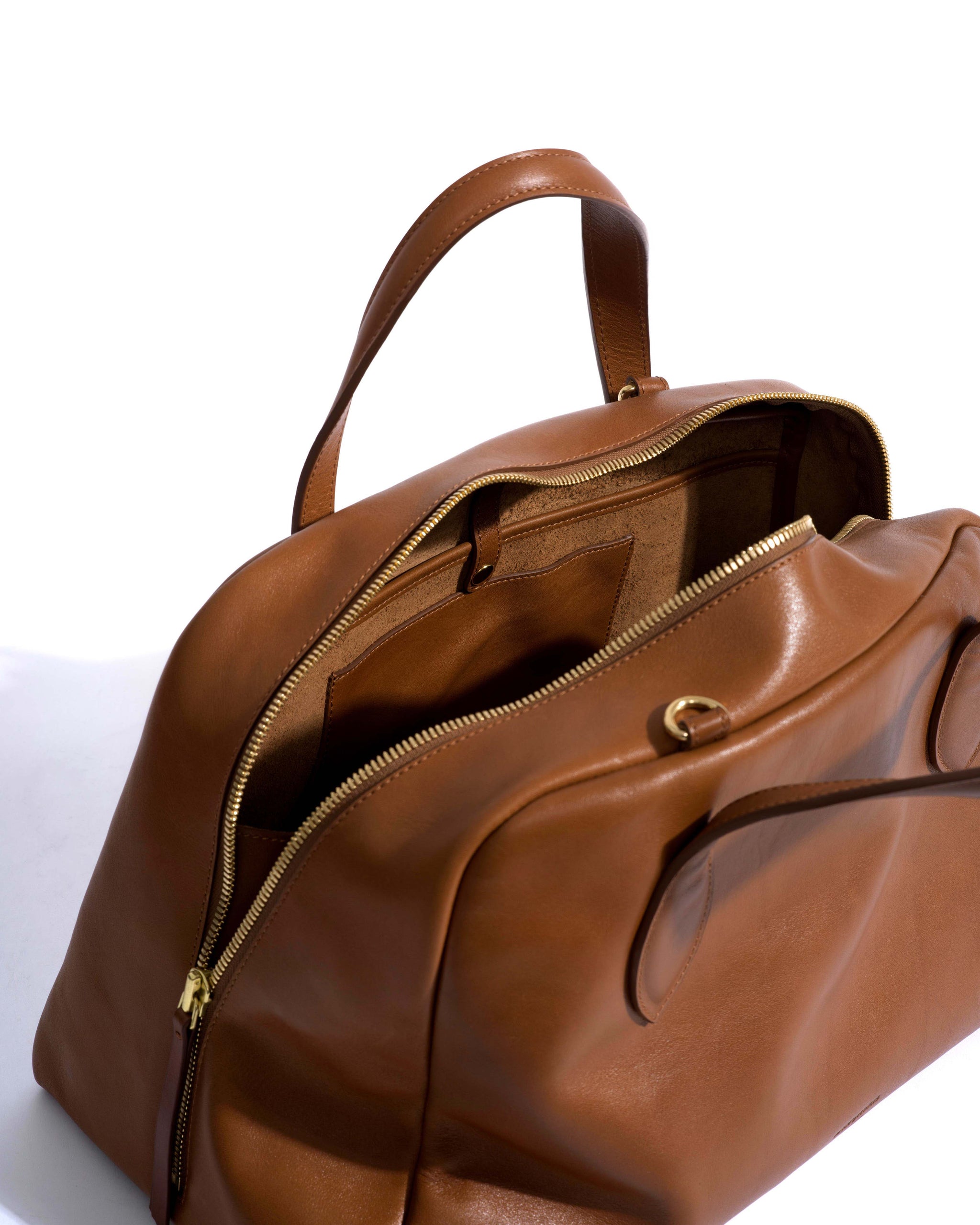 Weekend bowler Vegetal soft calf Cinnamon -