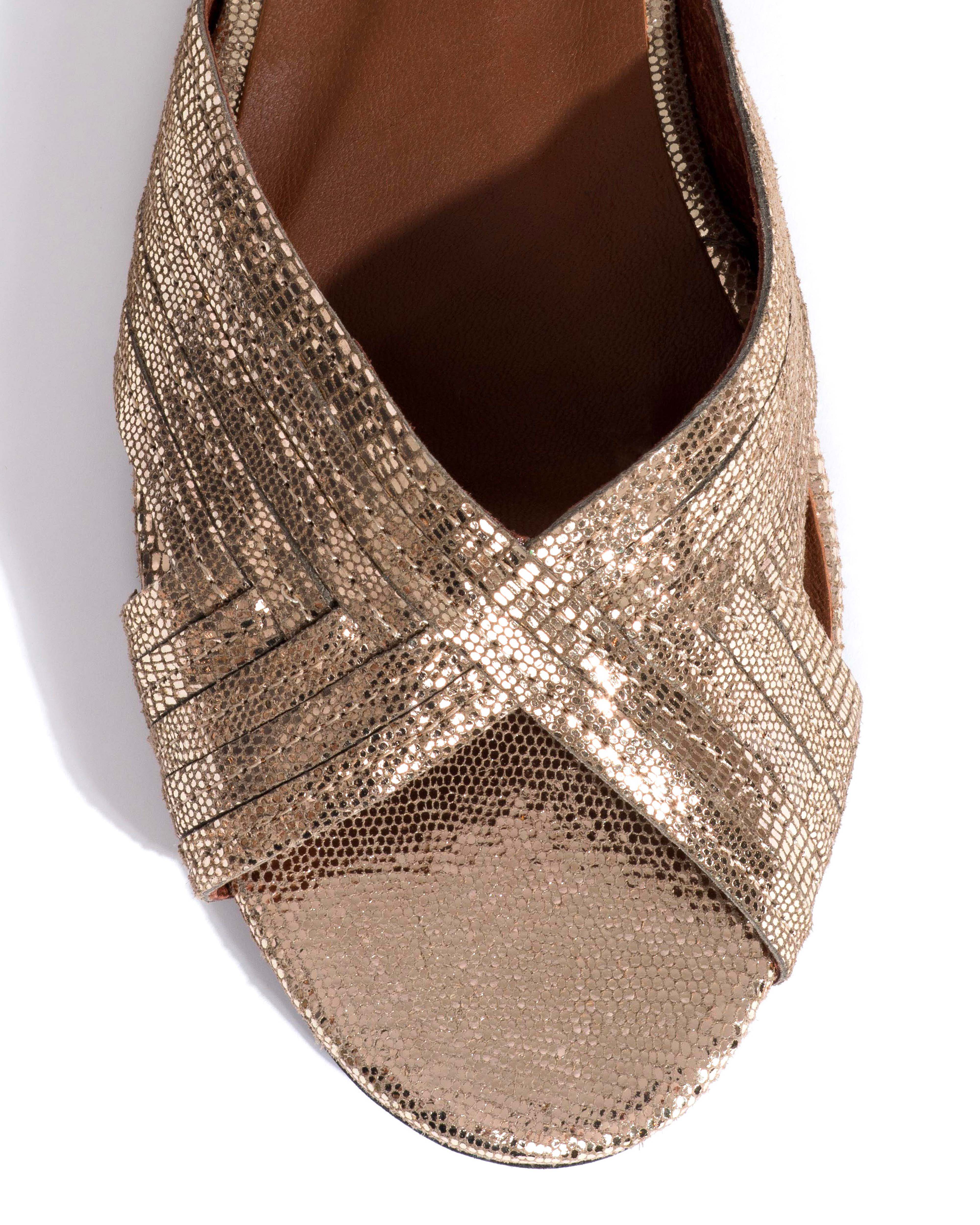 Niabi 10 Lizard metallic goat Vintage champagne