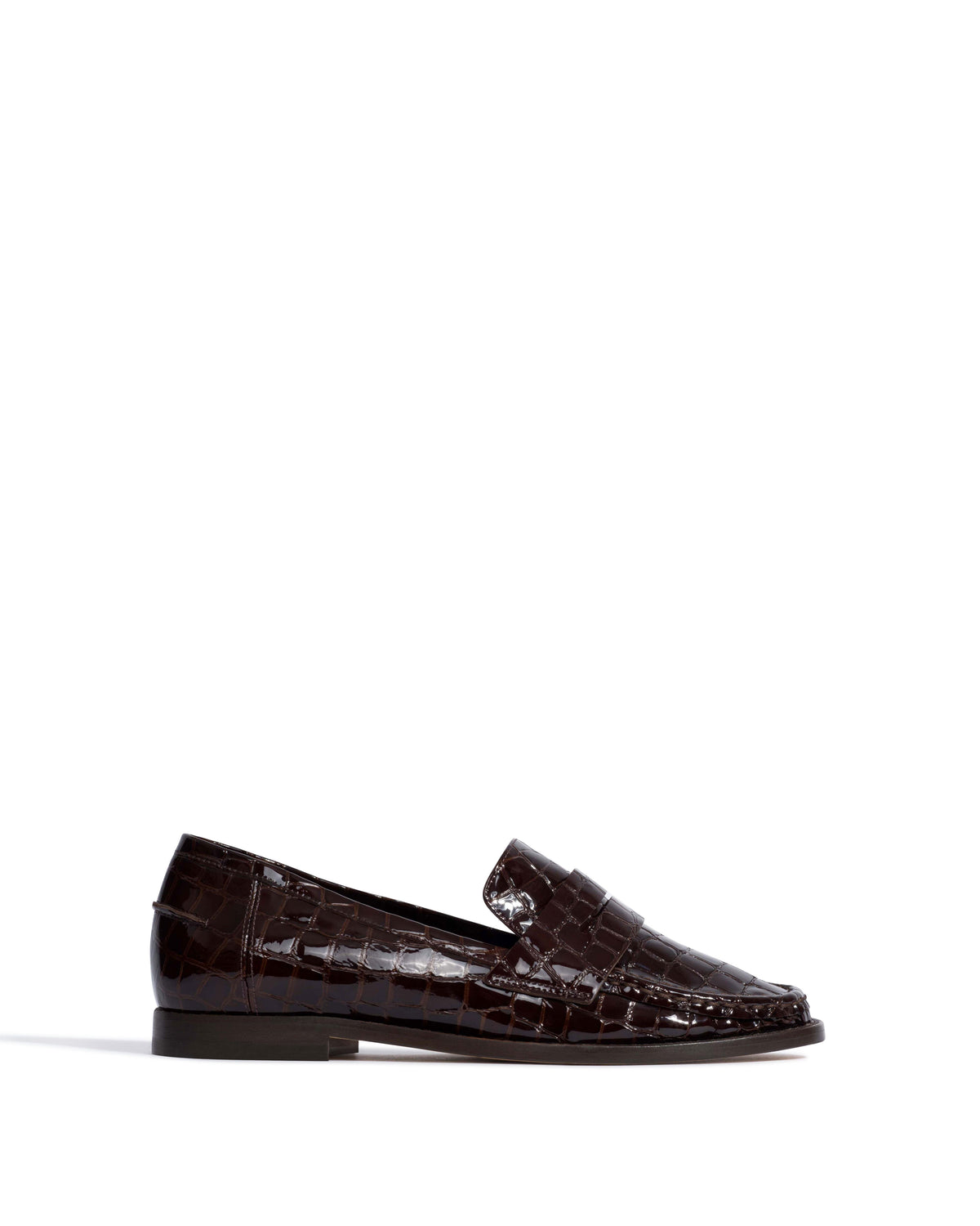 Jesha Polished croco calf Coffee brown