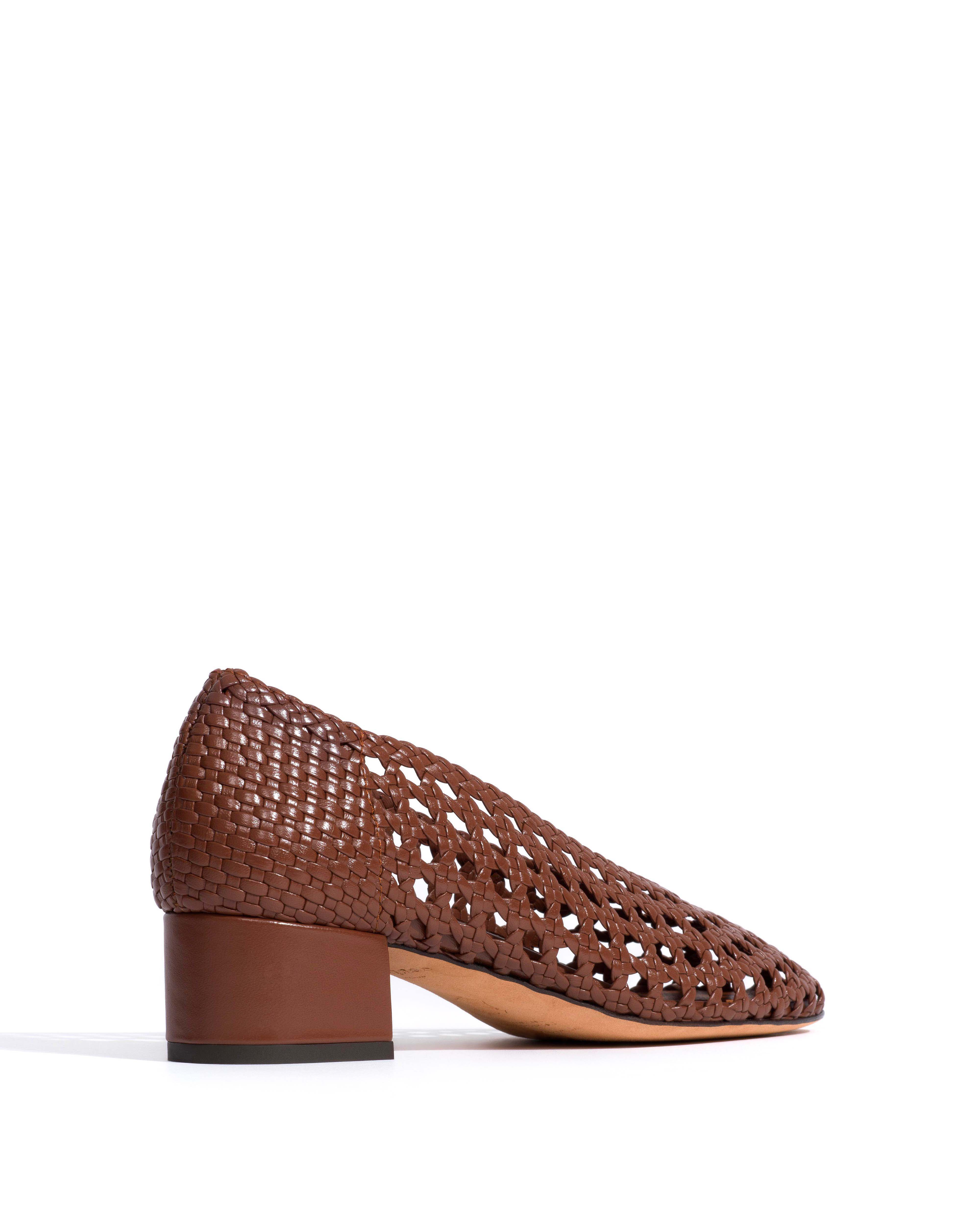 Sessi 40 hand-braided Hand-braided leather Chocolate