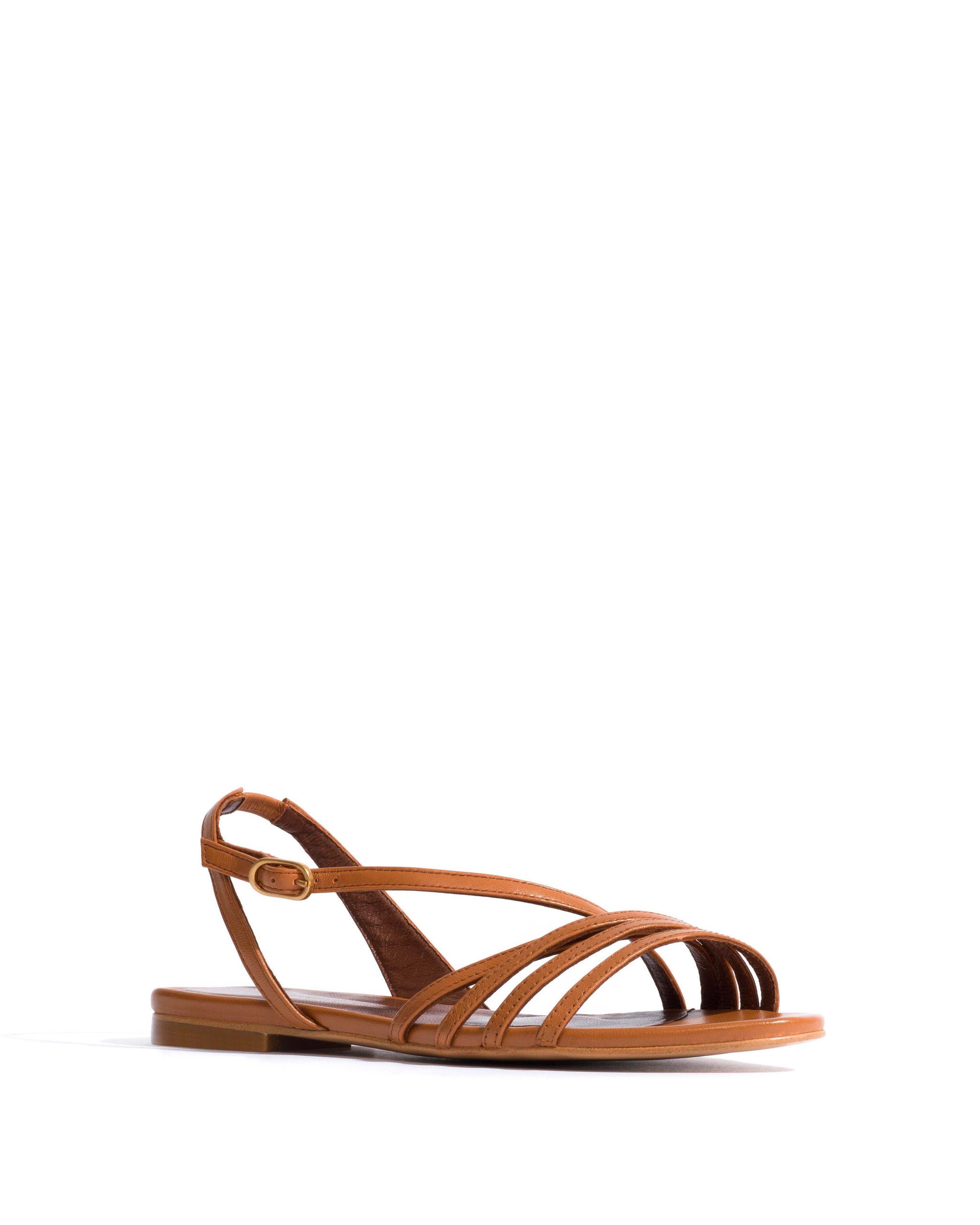 Naia 10 Shiny lamb Caramel - Anonymous Copenhagen Flat sandals