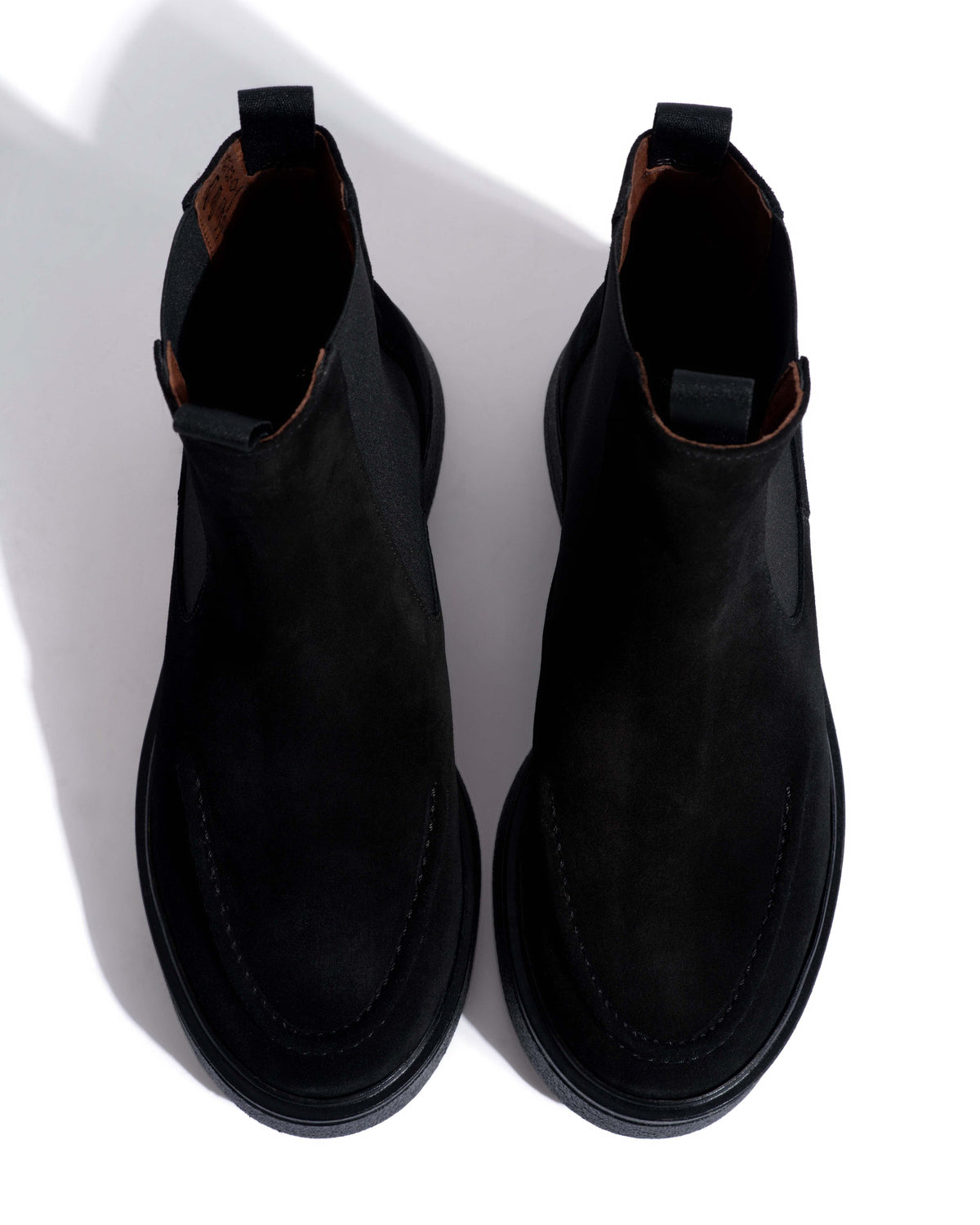 Kikie flat platform Calf suede & sole Black & black