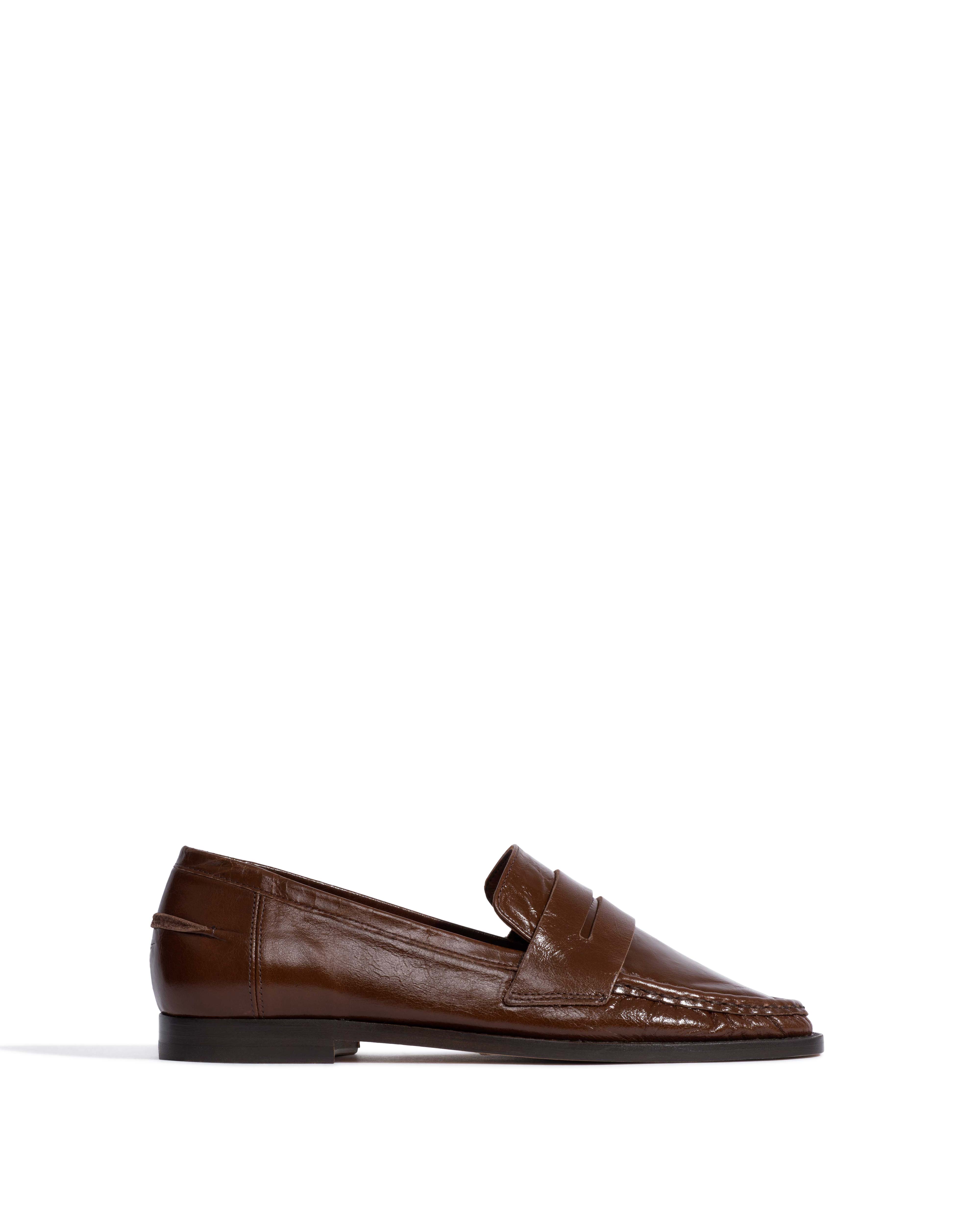 Jesha Crinkled polished goat Caramel brown
