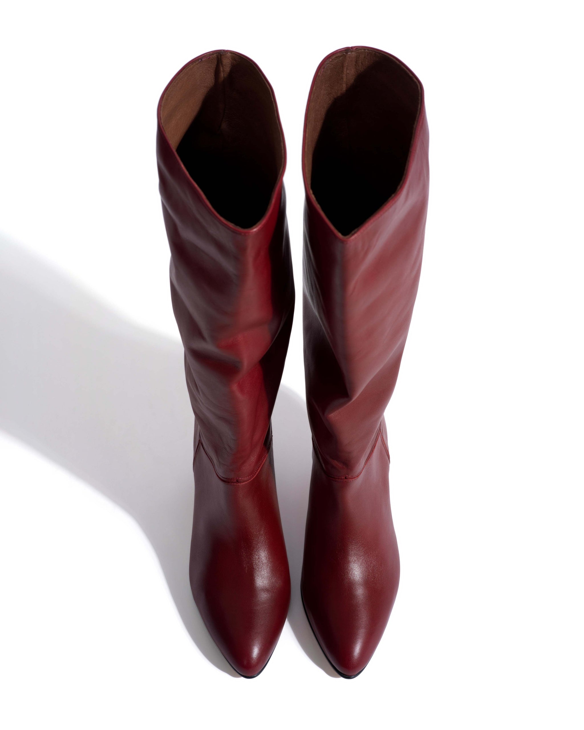 Jasmina 50 stiletto Soft calf & suede leather Pomegranate