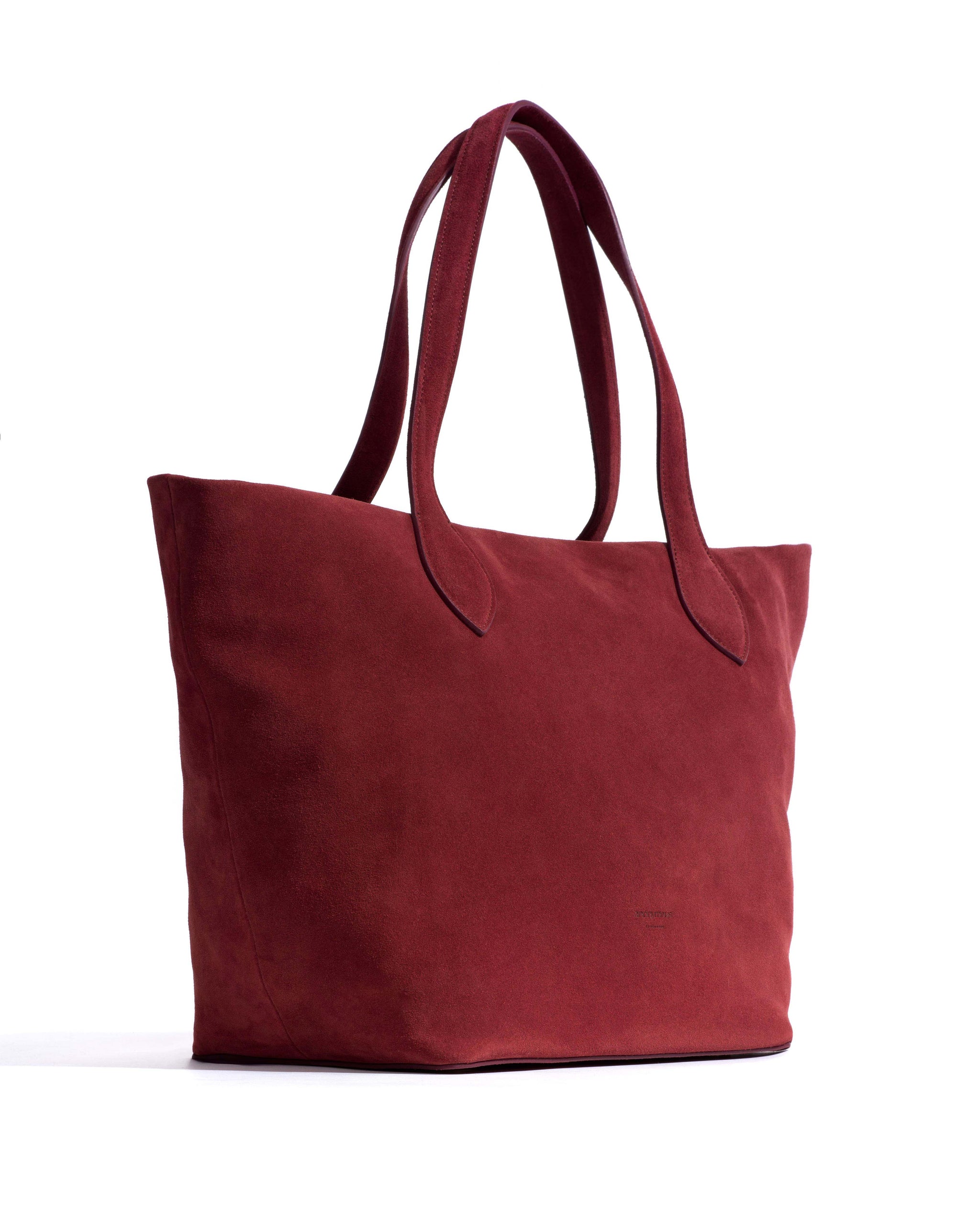 Arya carryall bag Calf suede Pomegranate