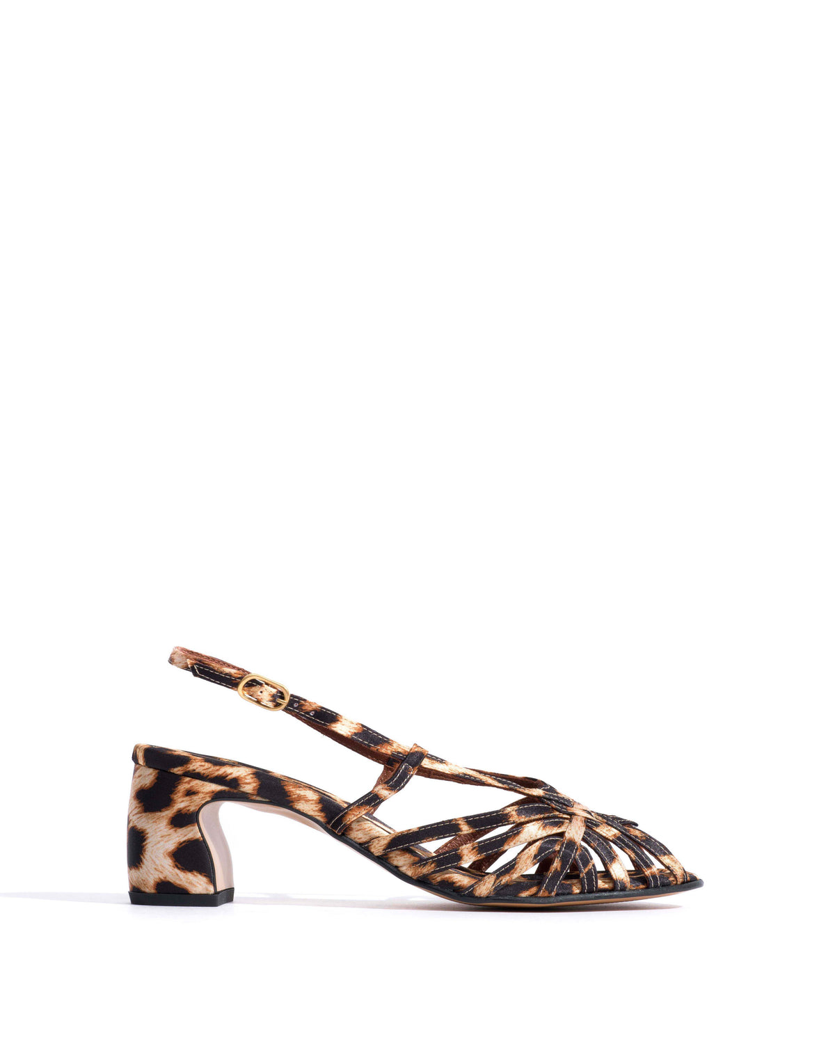 Briddie 50 heart Satin print Leopard
