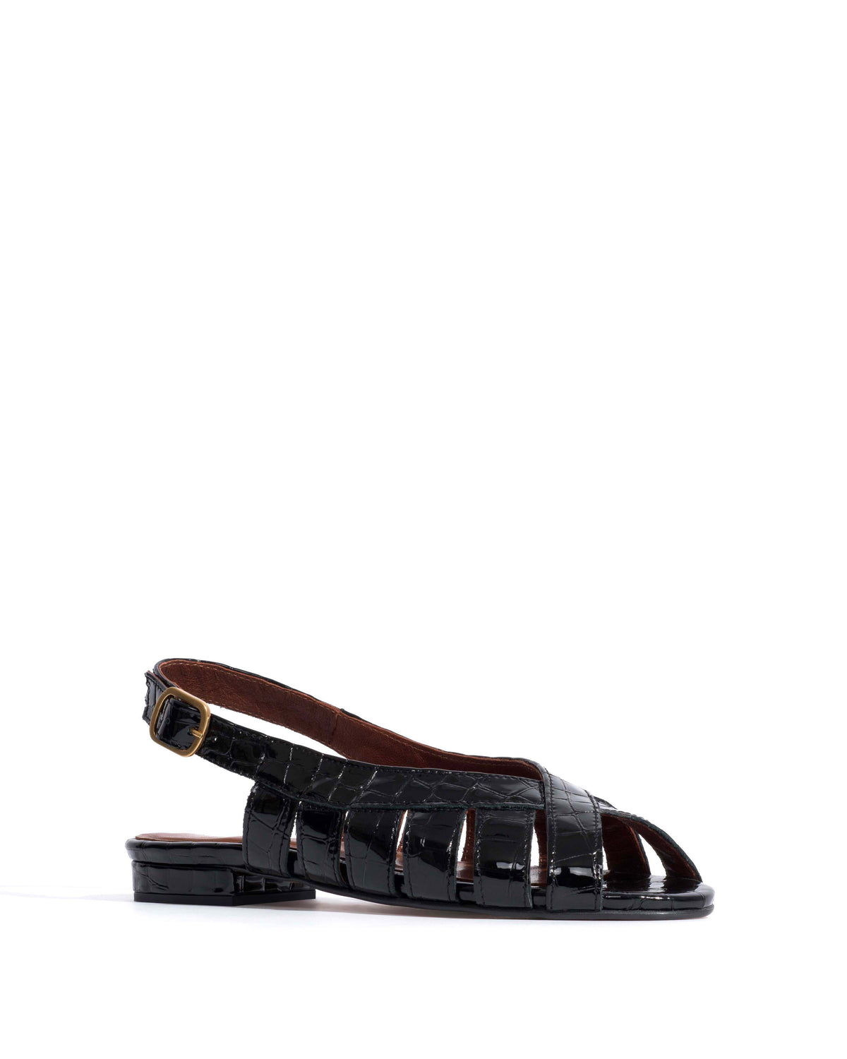 Sophie 20 Polished croco calf Black